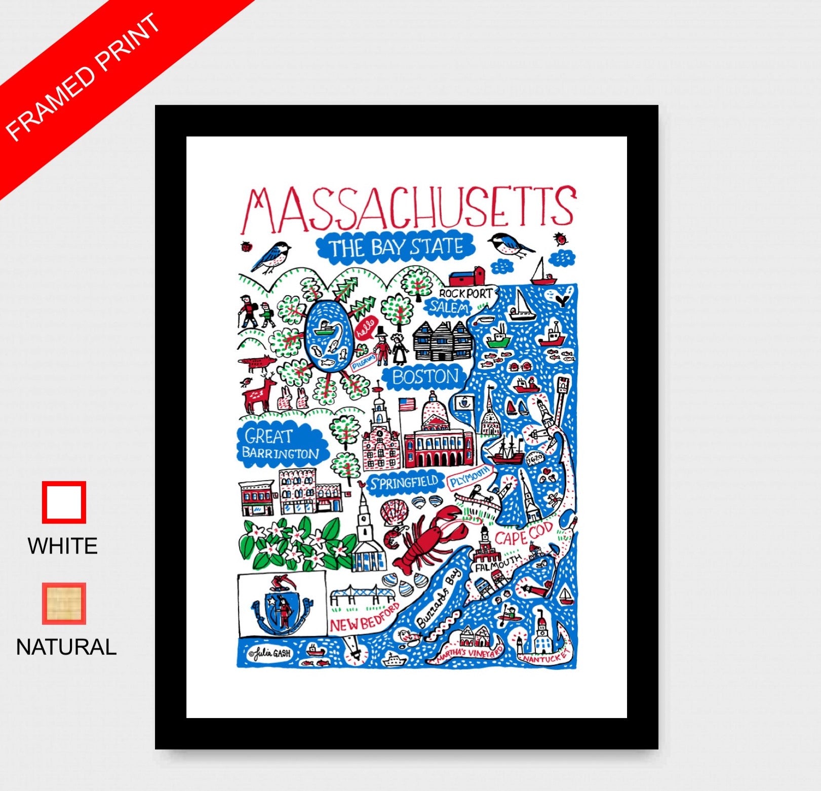 Massachusetts Art Print - Julia Gash
