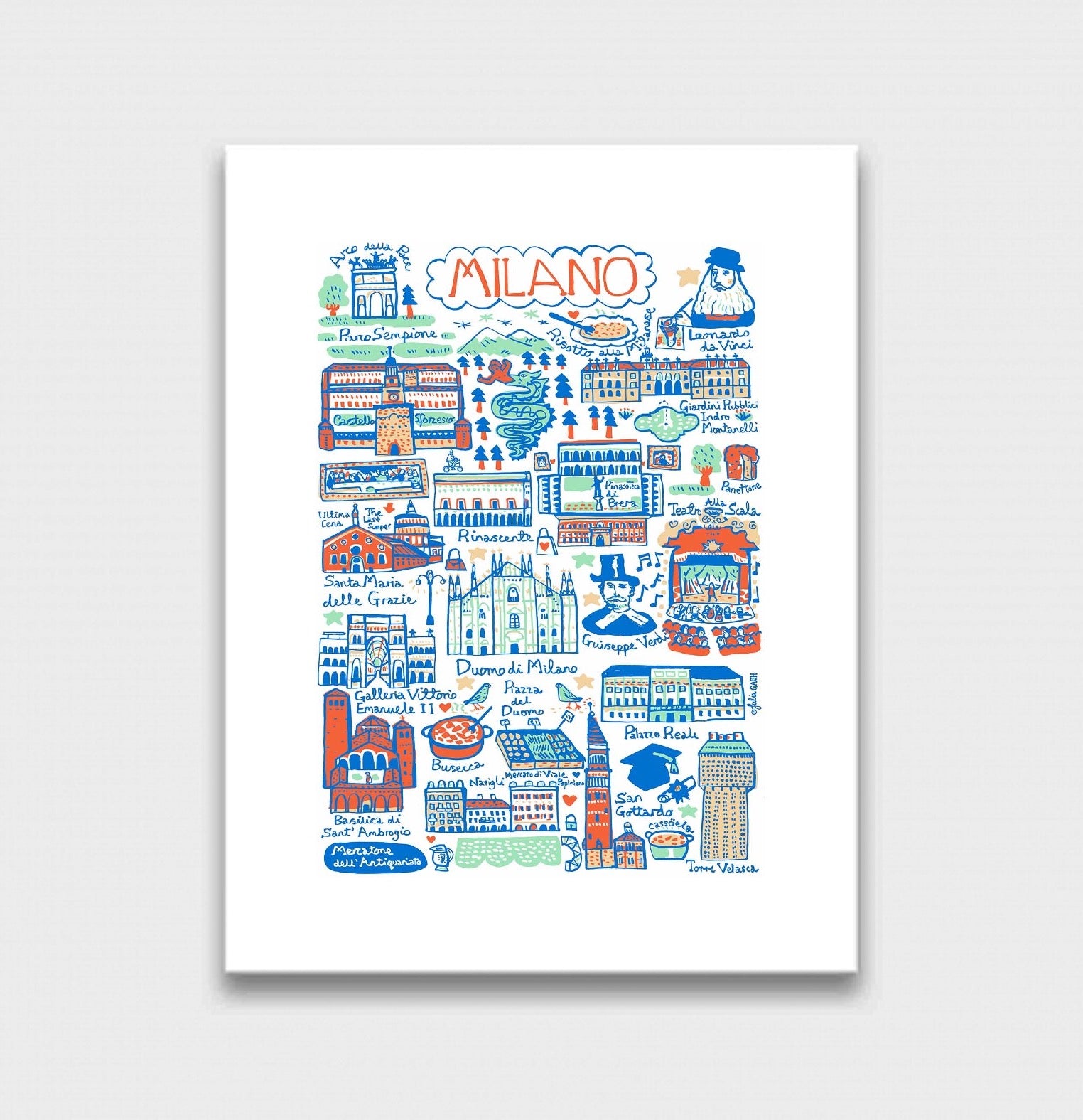Milano Art Print by Julia Gash