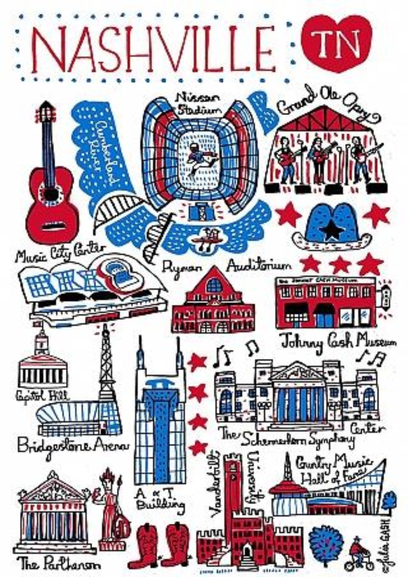 Nashville Art Print - Julia Gash
