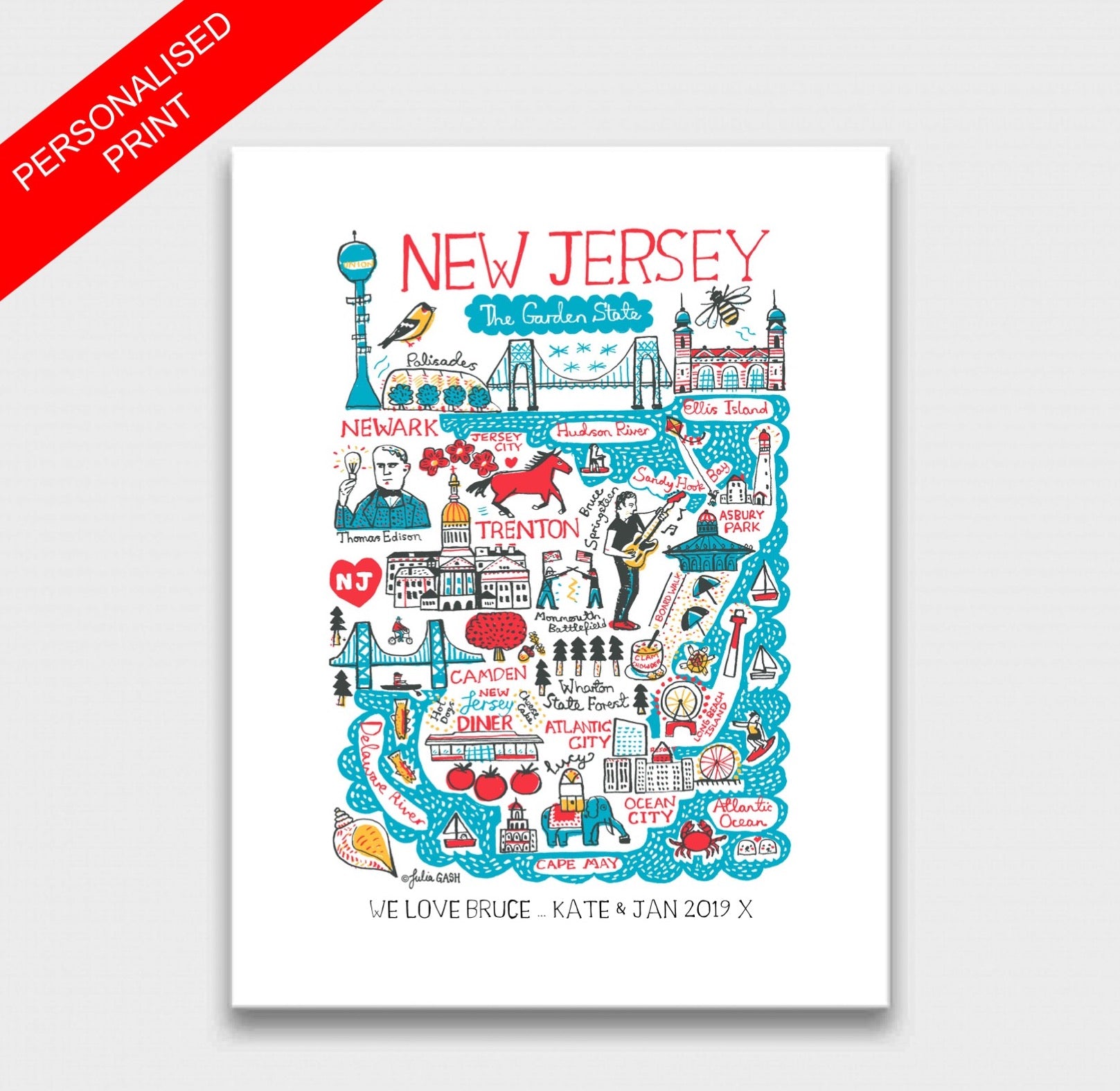 New Jersey Art Print - Julia Gash