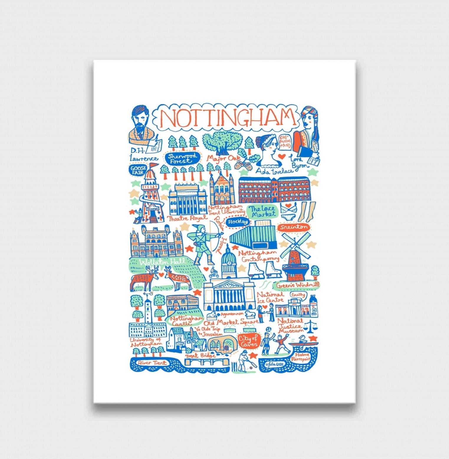Nottingham Art Print by Julia Gash