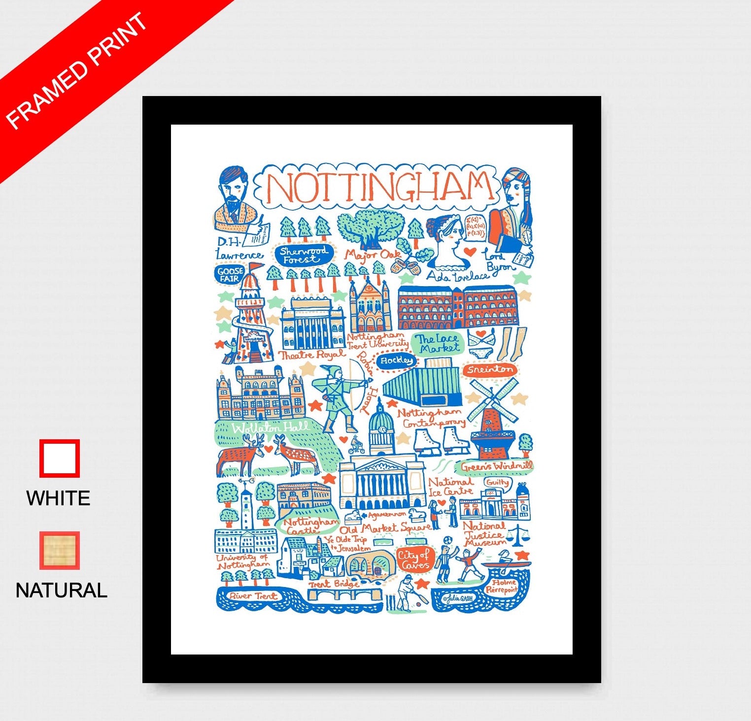 Nottingham Art Print by Julia Gash