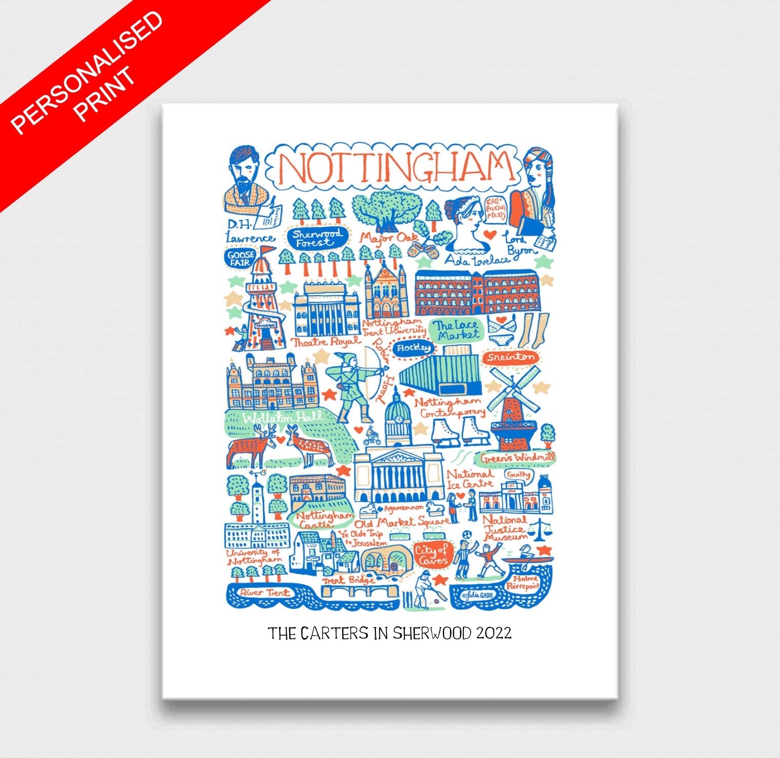 Nottingham Art Print by Julia Gash