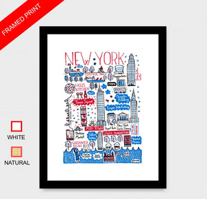 New York Central Park Hells Kitchen Manhattan Statue of Liberty Times Square Empire State Building Art Print - Julia Gash