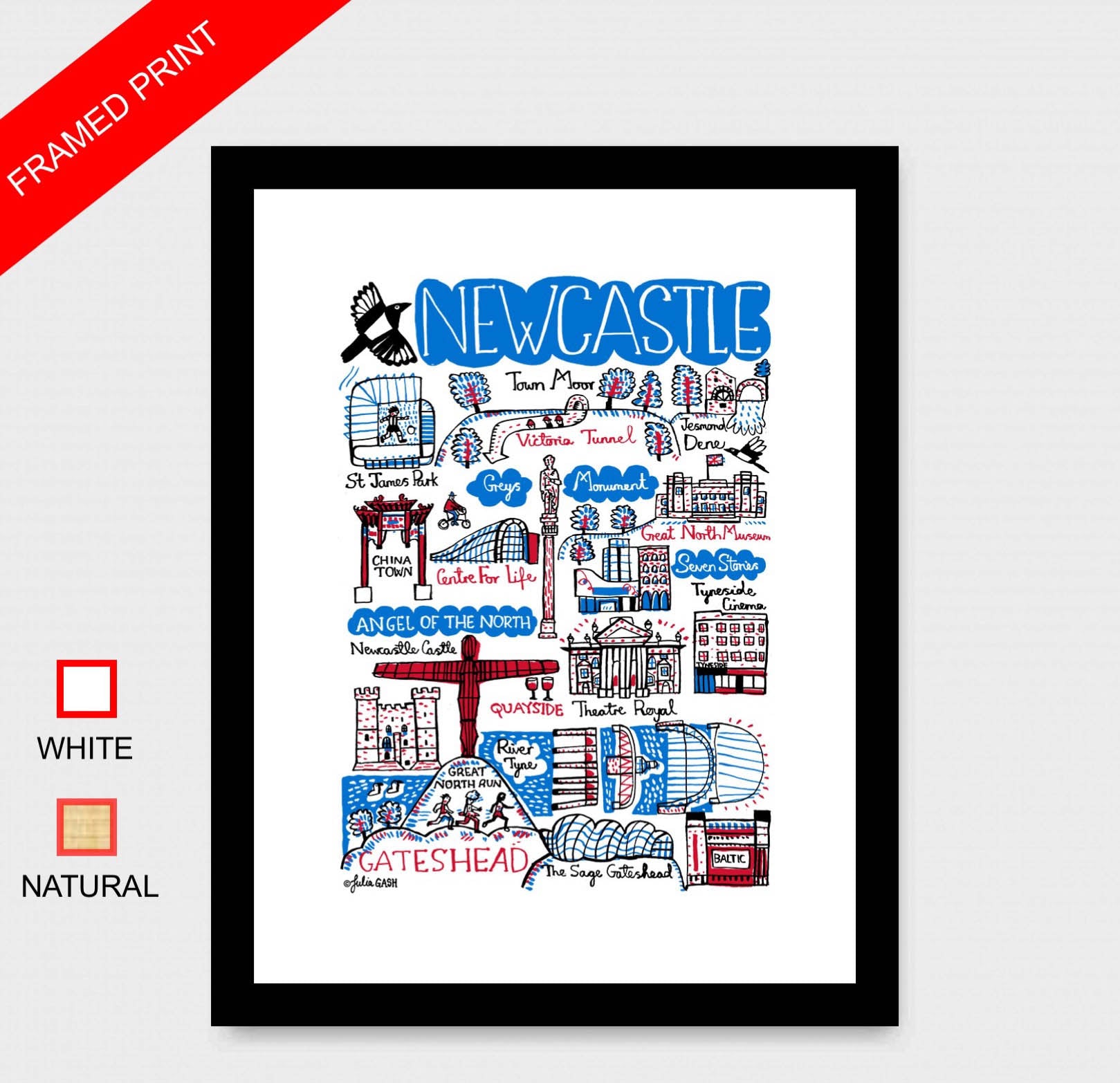 Newcastle Art Print - Julia Gash