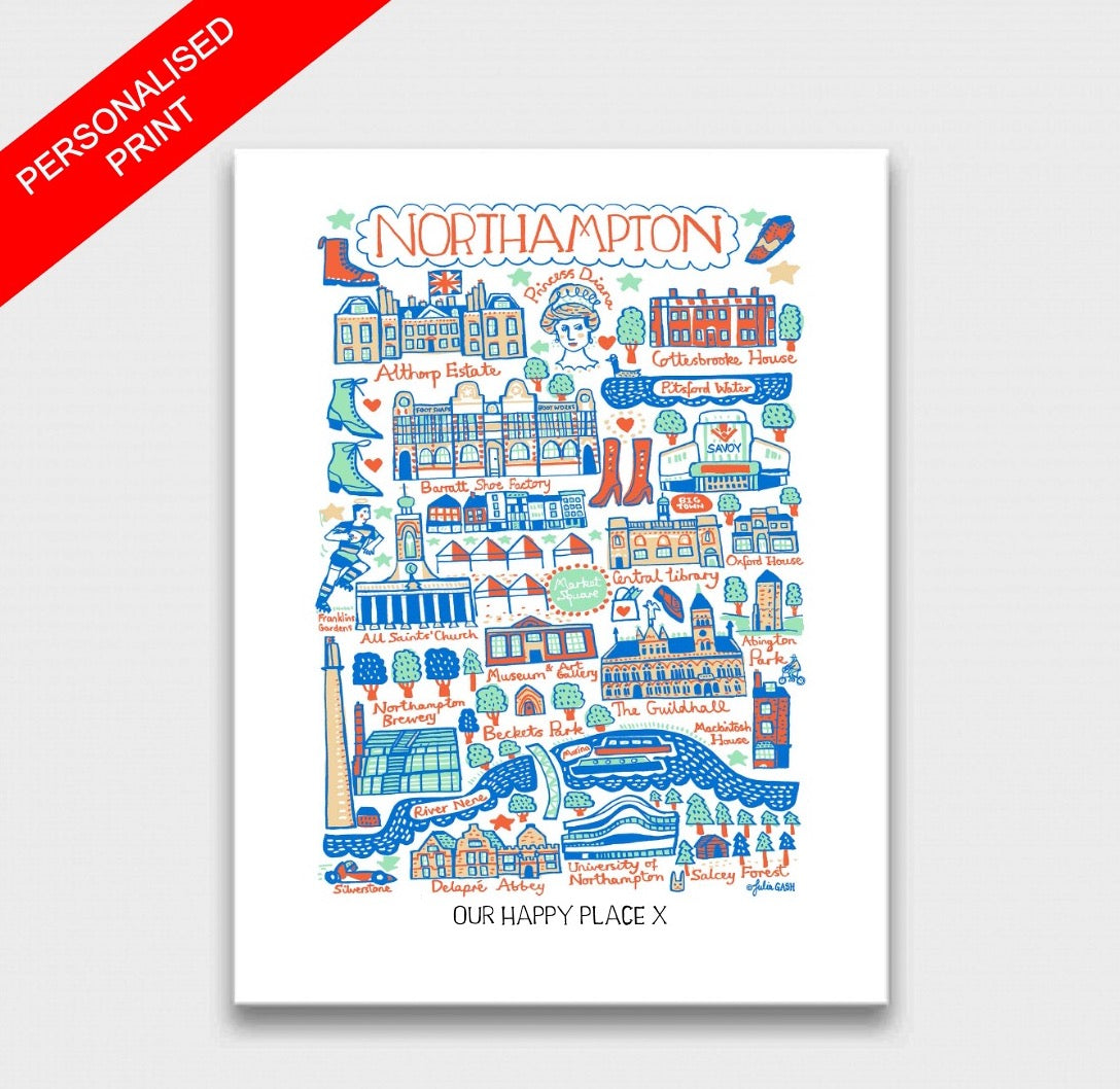 Northampton - Art Print by Julia Gash