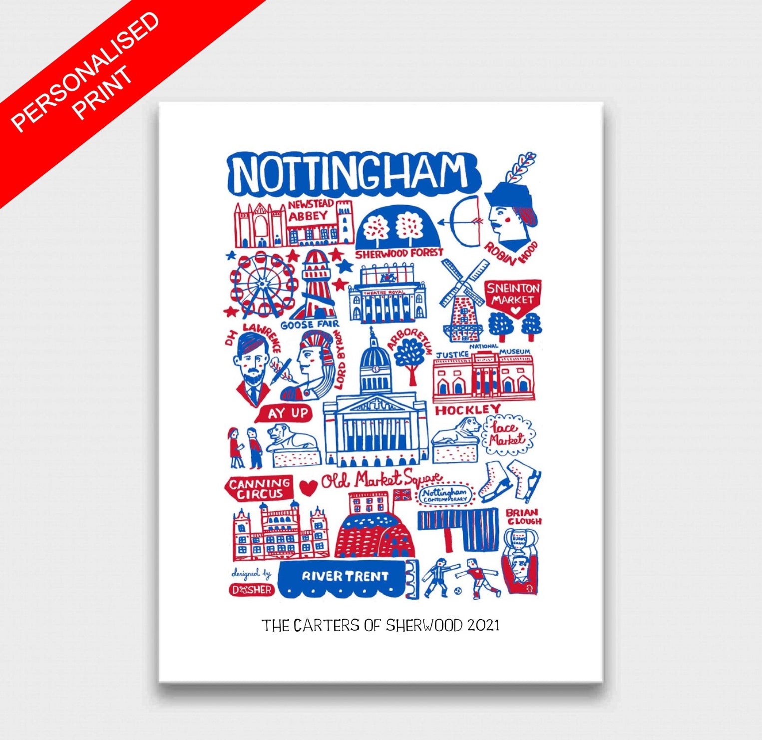 Nottingham by Dasher Art Print - Julia Gash