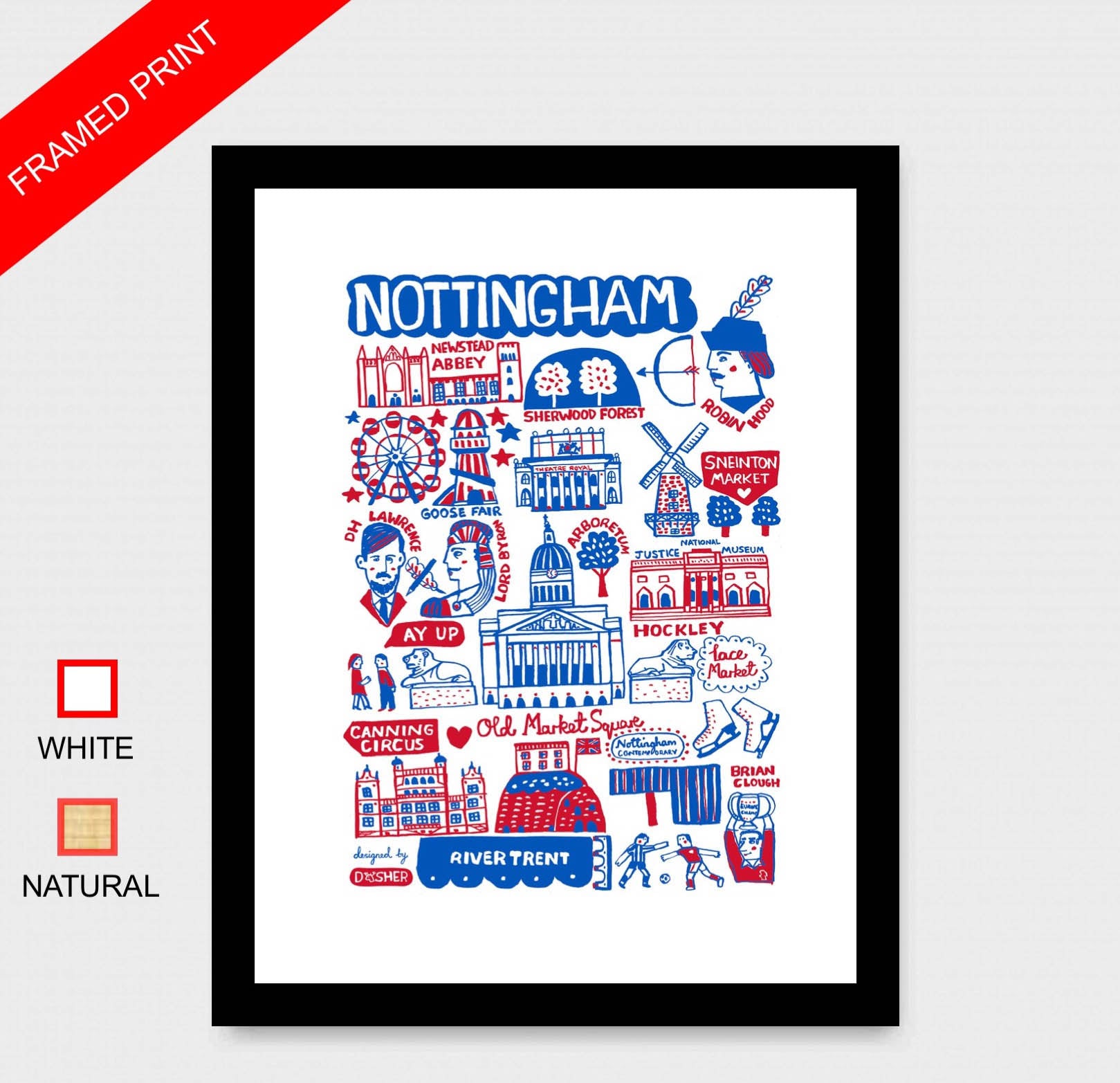Nottingham by Dasher Art Print - Julia Gash