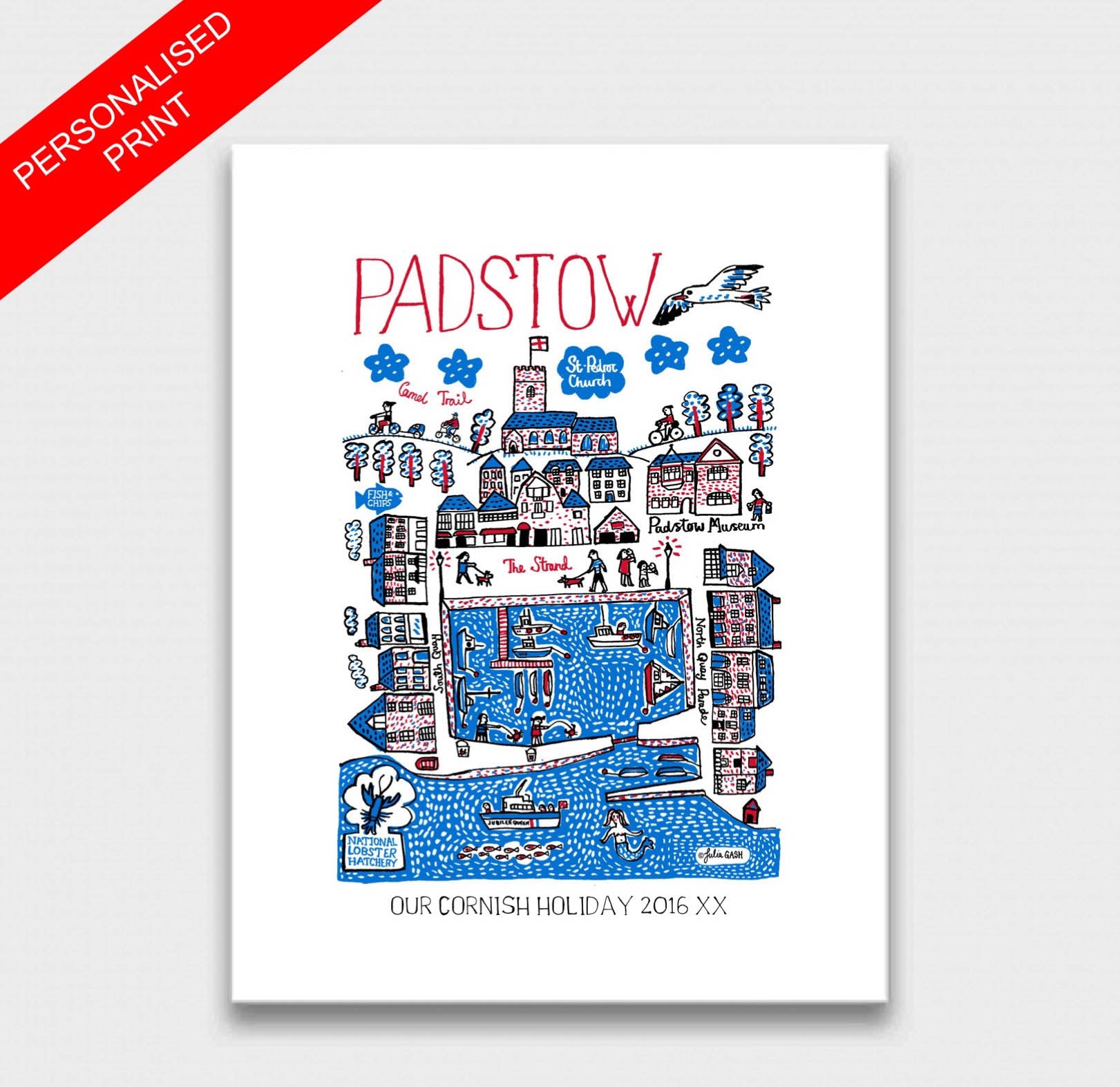 Padstow Art Print - Julia Gash