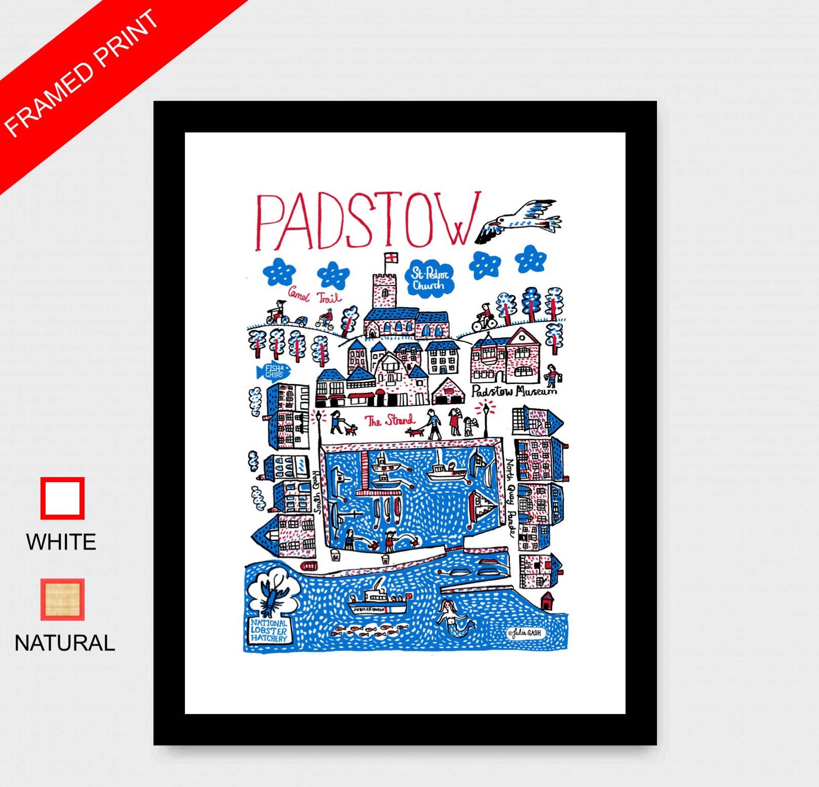 Padstow Art Print - Julia Gash