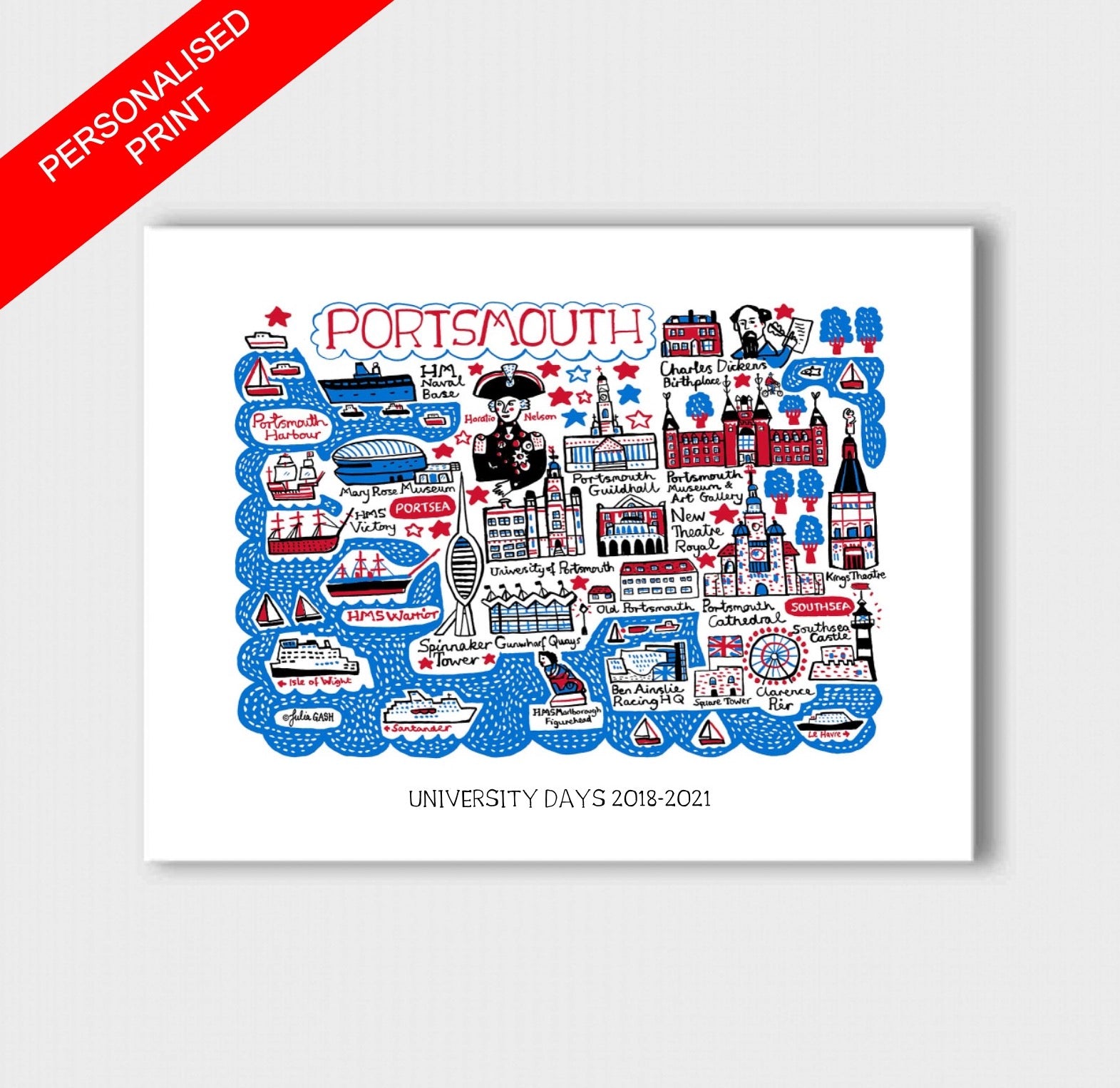 Portsmouth Art Print - Julia Gash