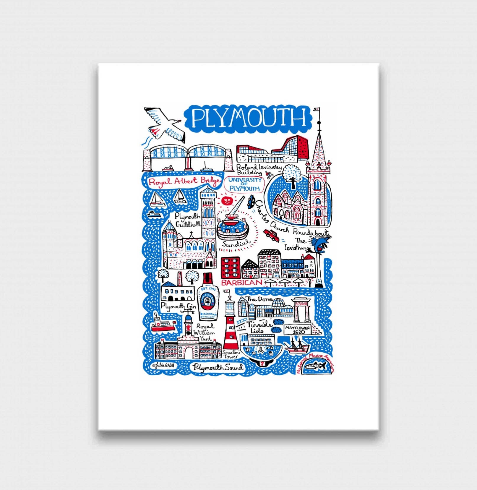 Plymouth Art Print - Julia Gash