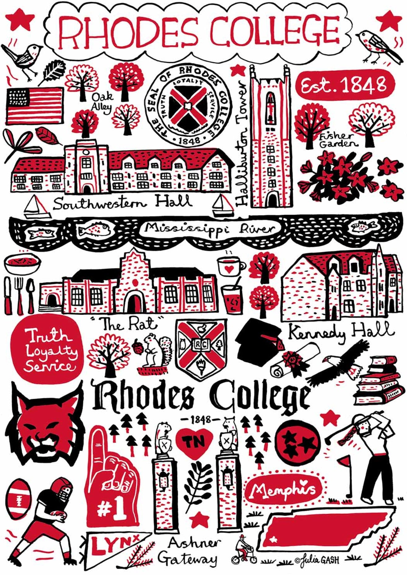 Rhodes College by Julia Gash