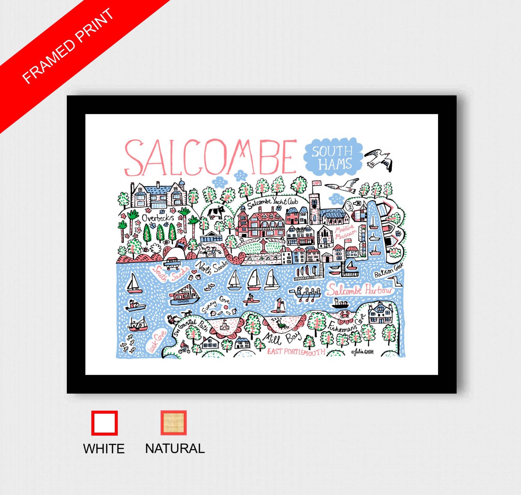 Salcombe Art Print - Julia Gash