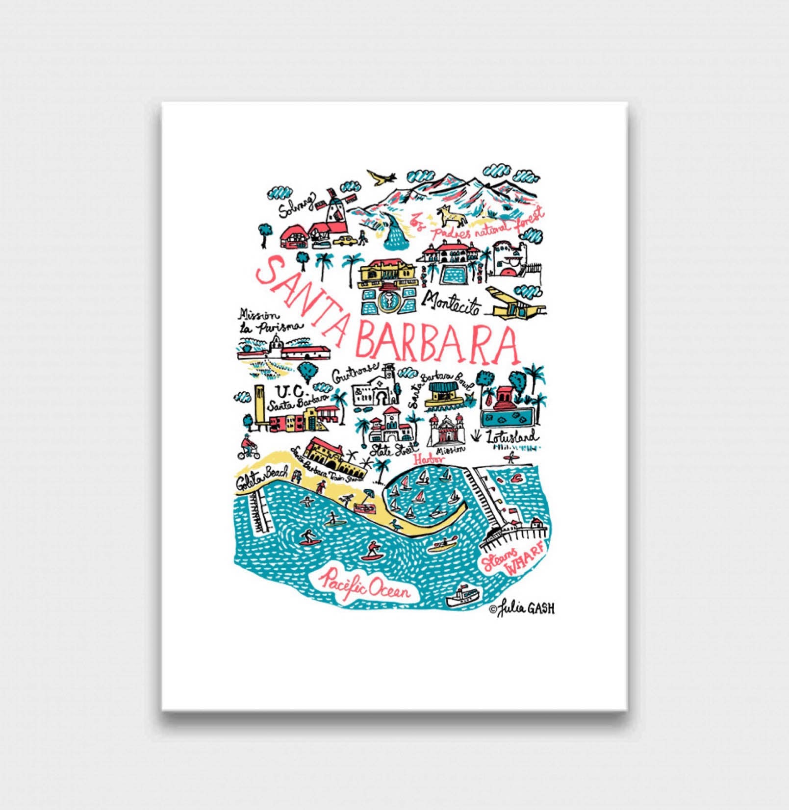 Santa Barbara Art Print - Julia Gash