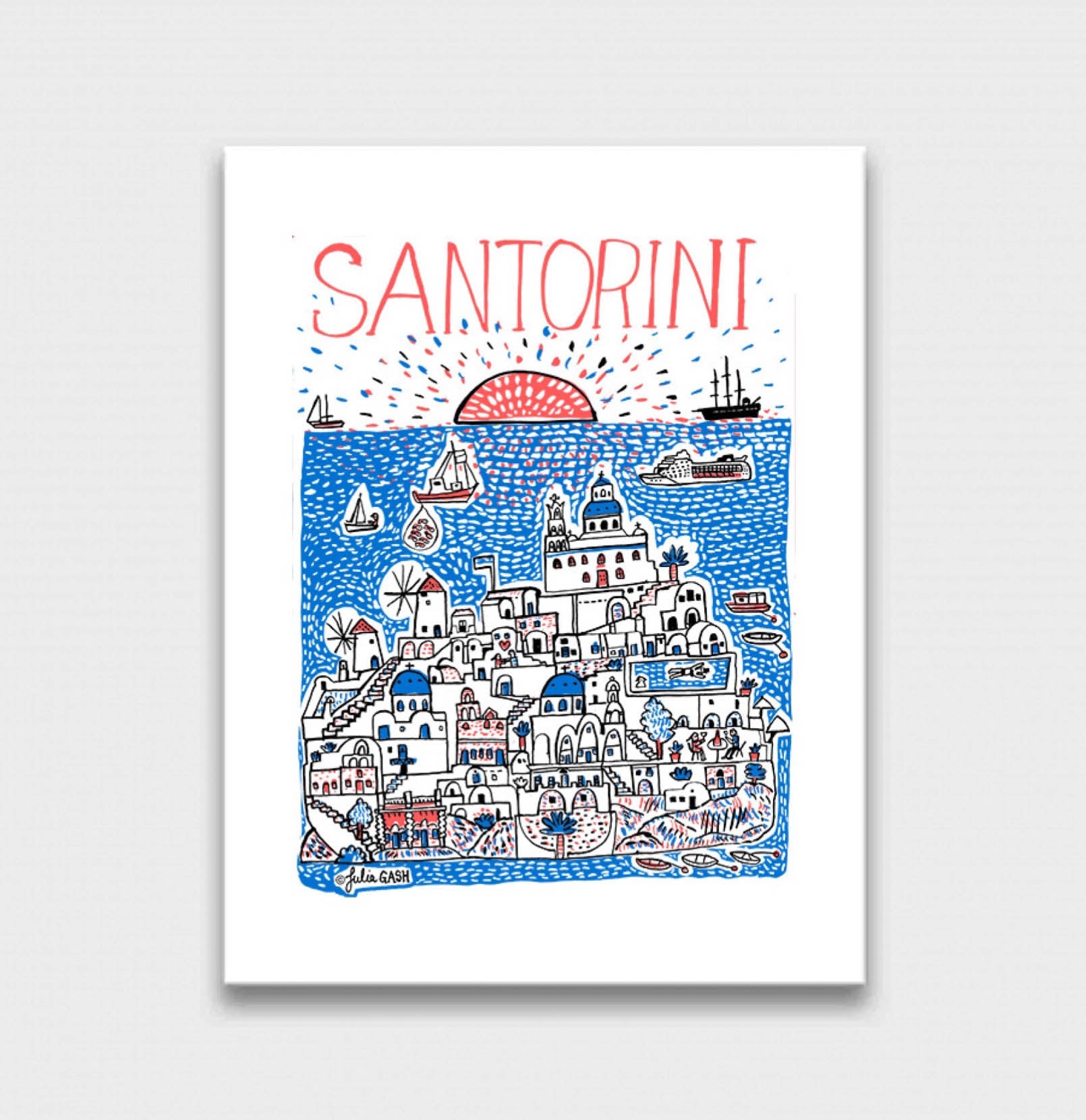 Santorini Art Print - Julia Gash