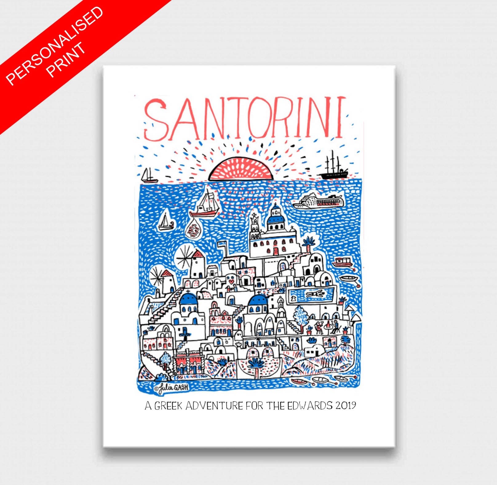 Santorini Art Print - Julia Gash