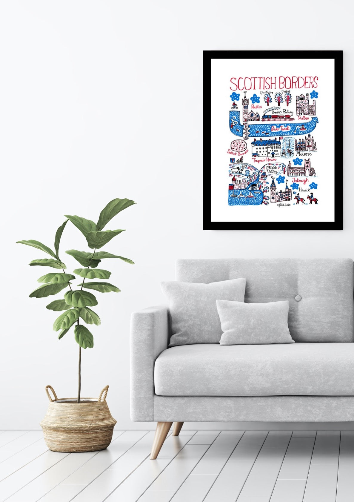 Scottish Borders Art Print - Julia Gash