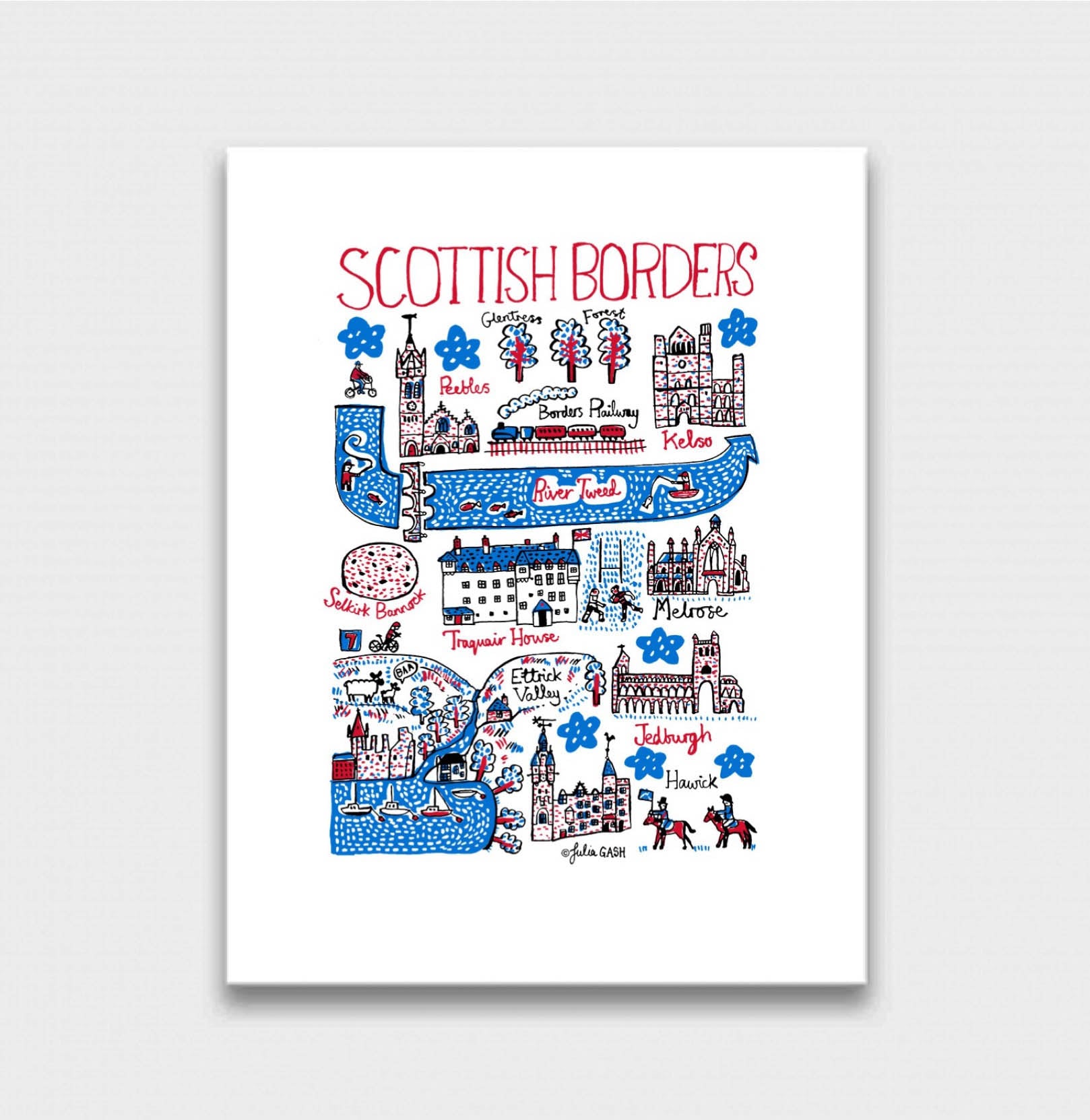 Scottish Borders Art Print - Julia Gash