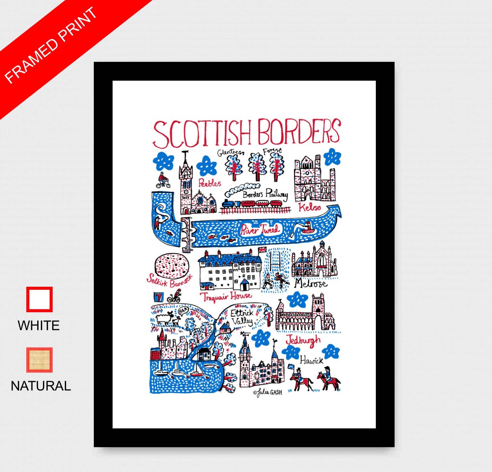 Scottish Borders Art Print - Julia Gash