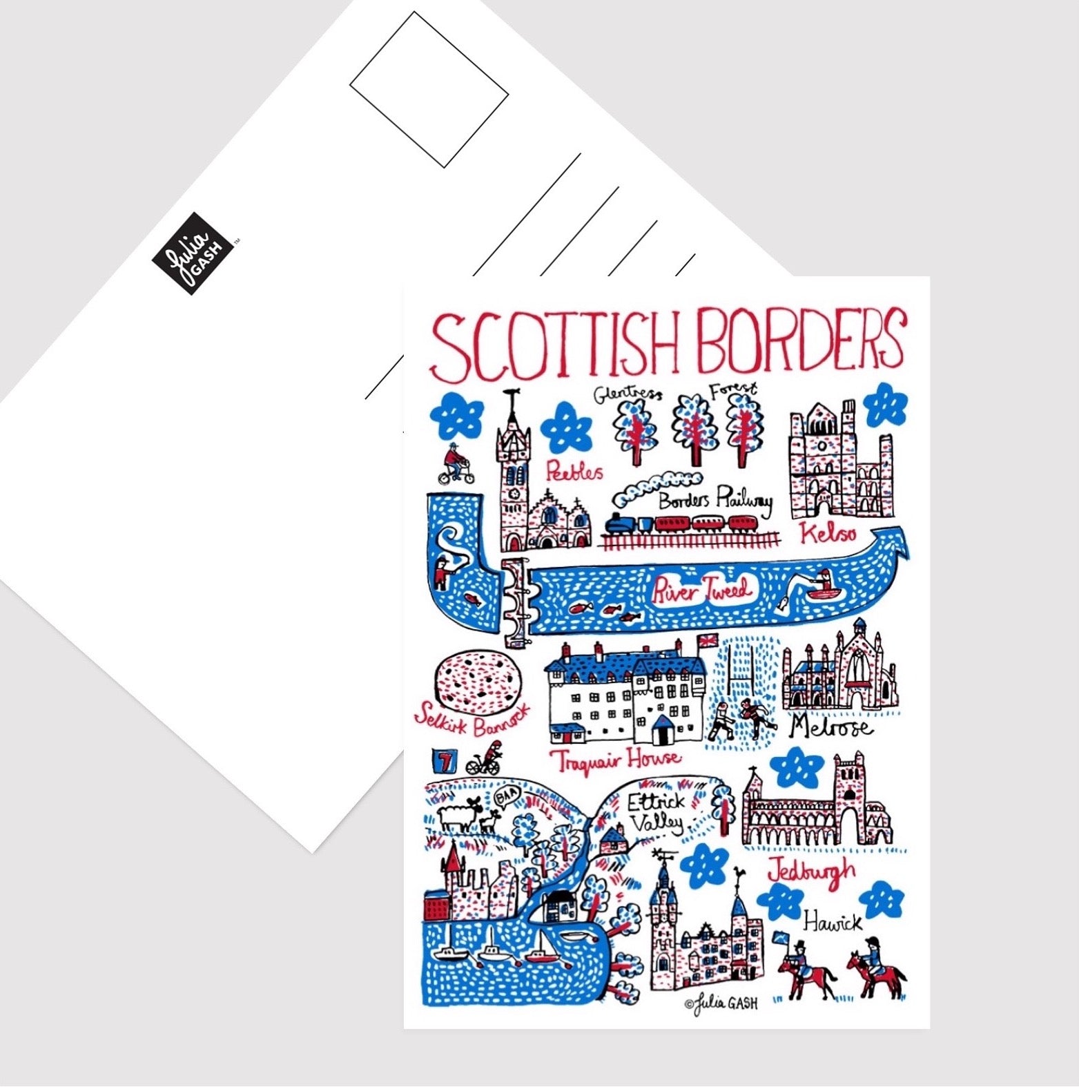 Scottish Borders Postcard - Julia Gash