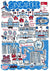 Contemporary Singapore Travel Art Print by British map illustrator Julia Gash