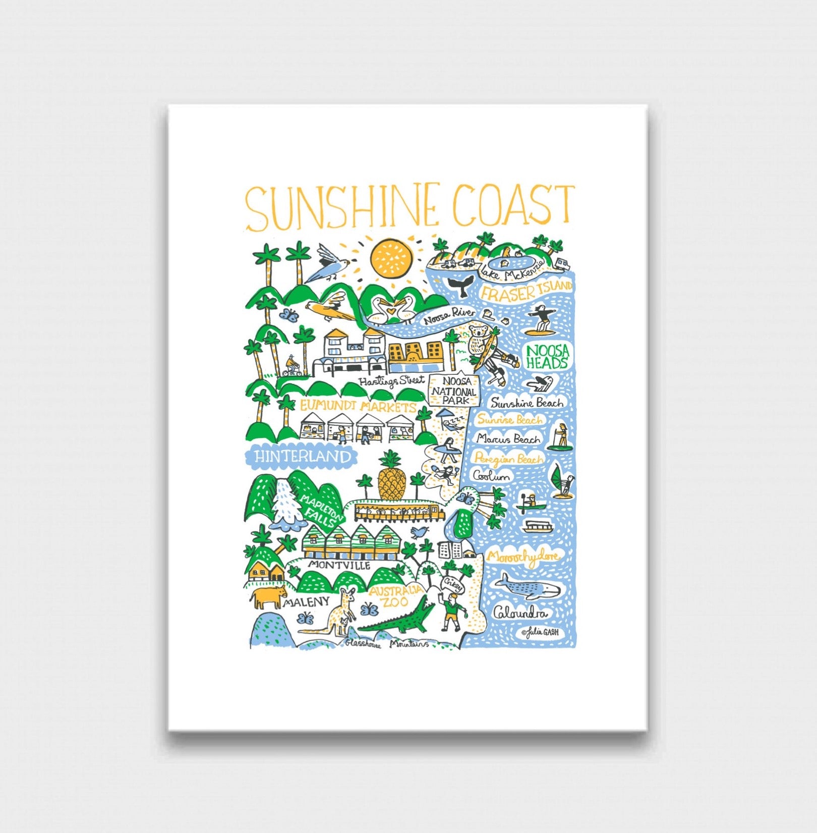 Sunshine Coast Art Print - Julia Gash