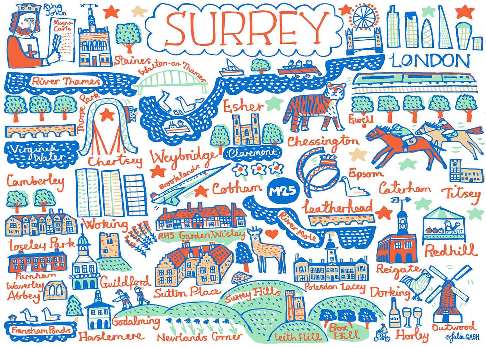 Surrey Art Print - Julia Gash