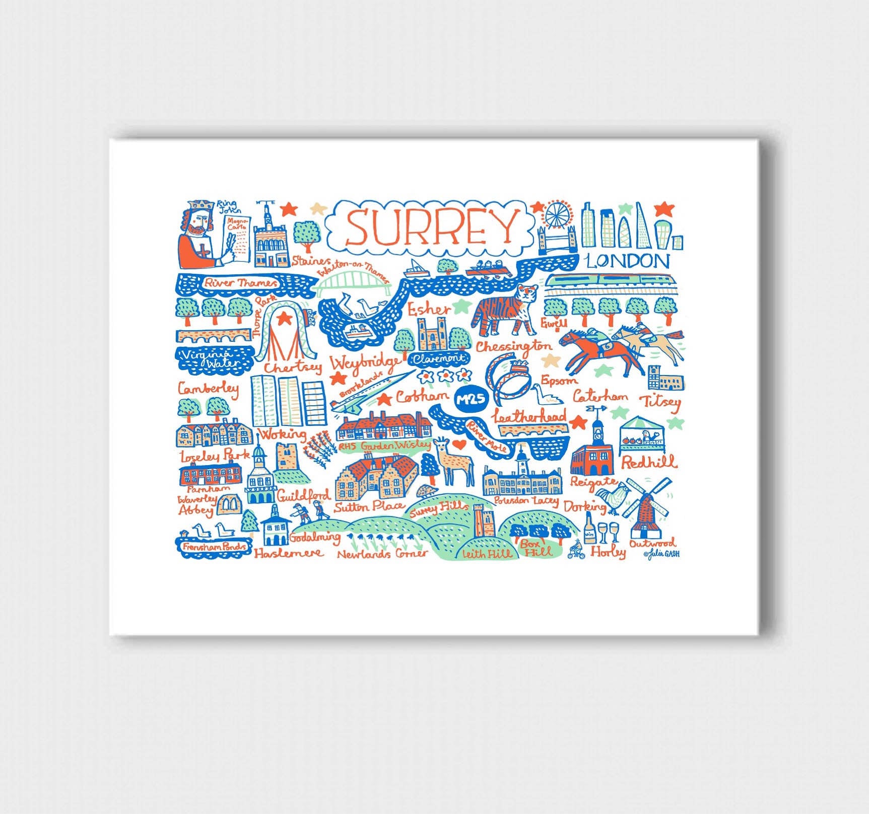 Surrey Art Print - Julia Gash