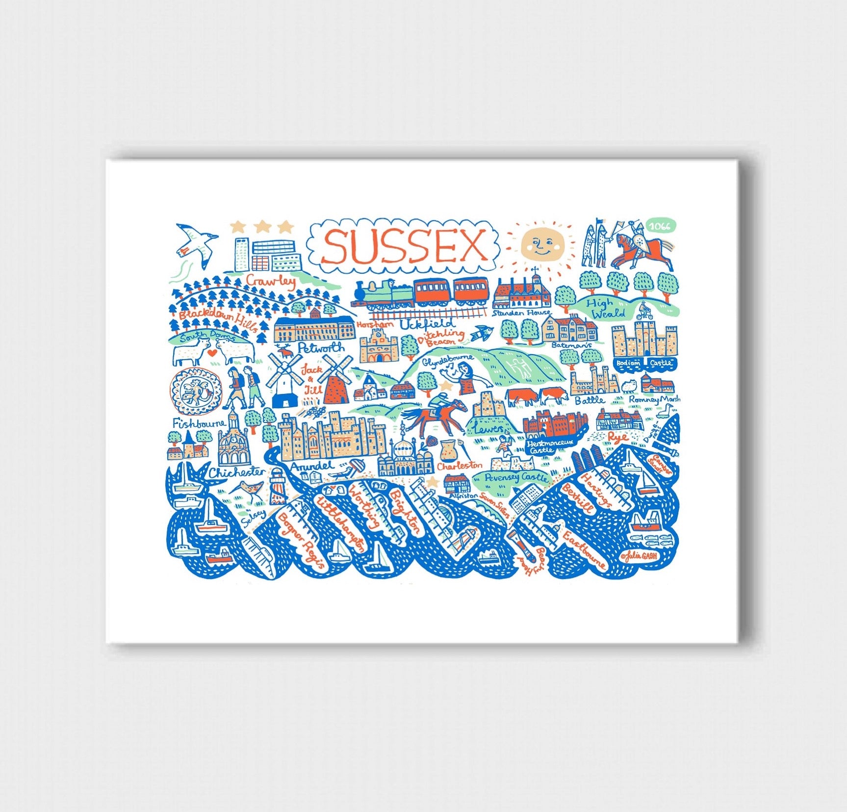 Sussex Art Print - Julia Gash