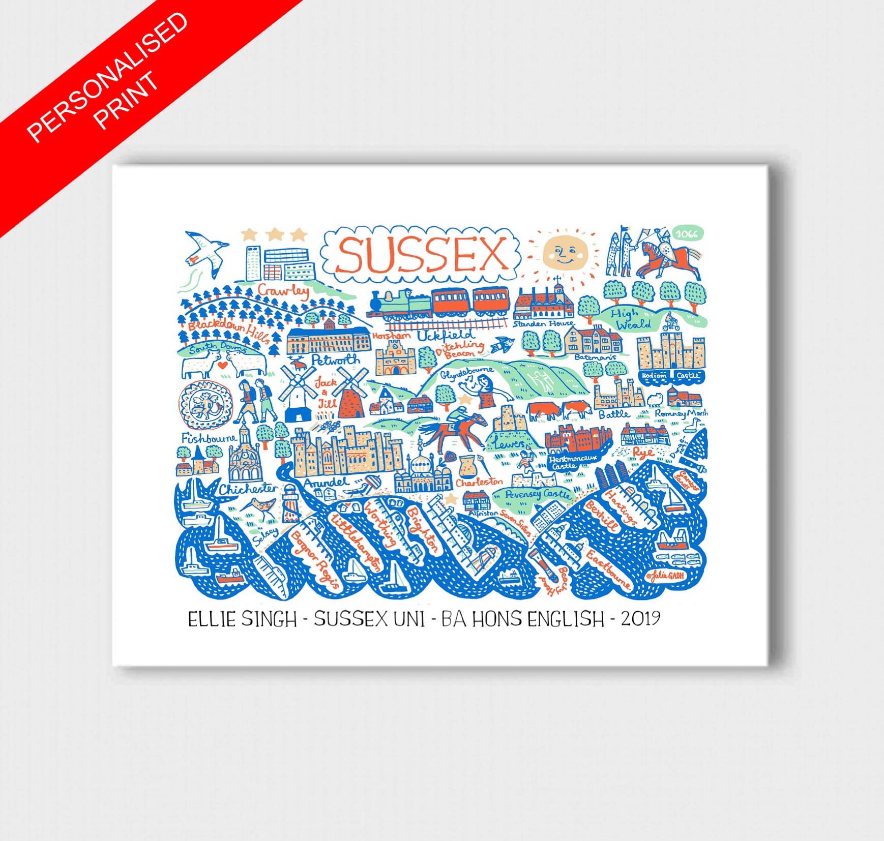 Sussex Art Print - Julia Gash