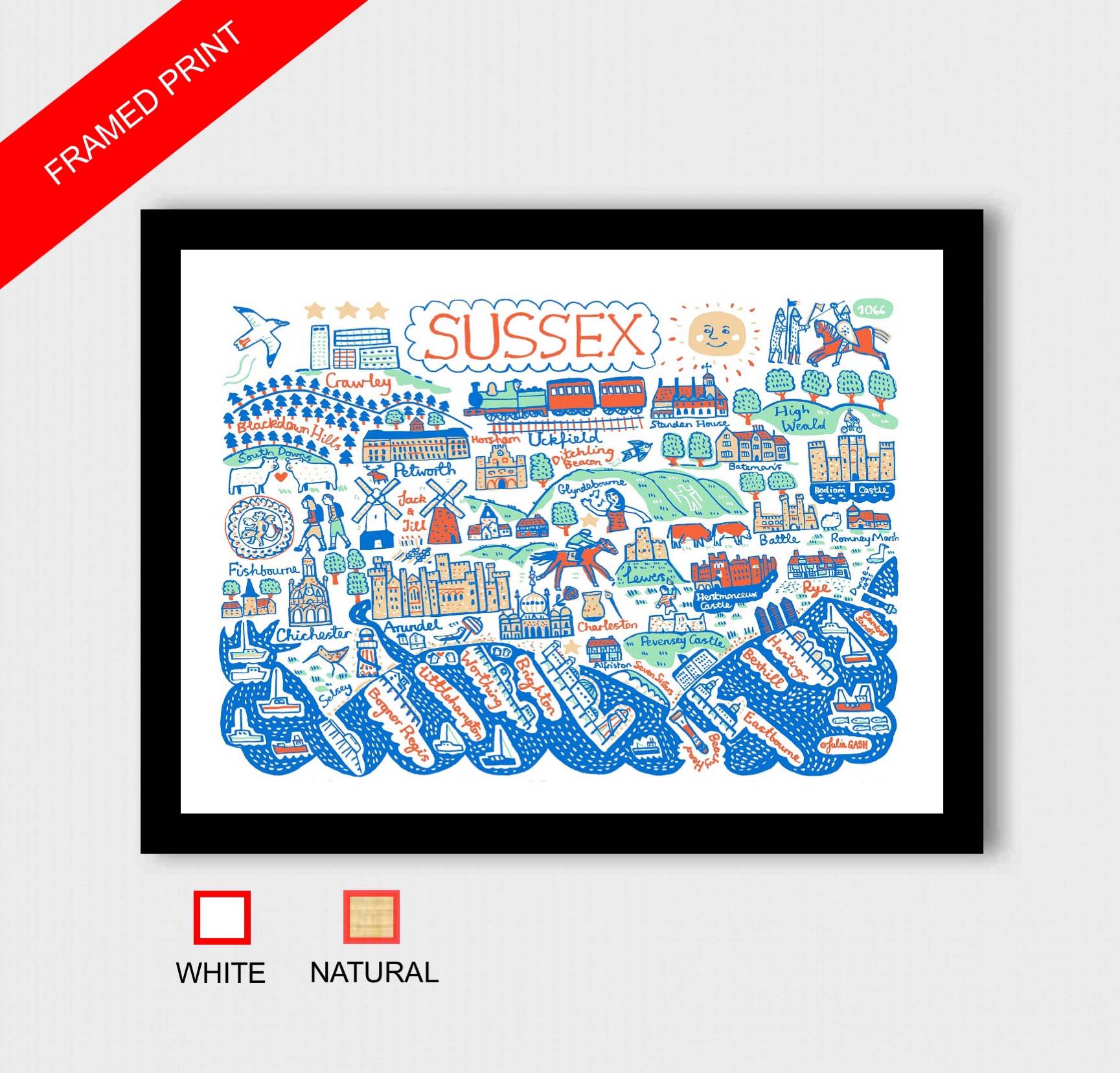 Sussex Art Print - Julia Gash