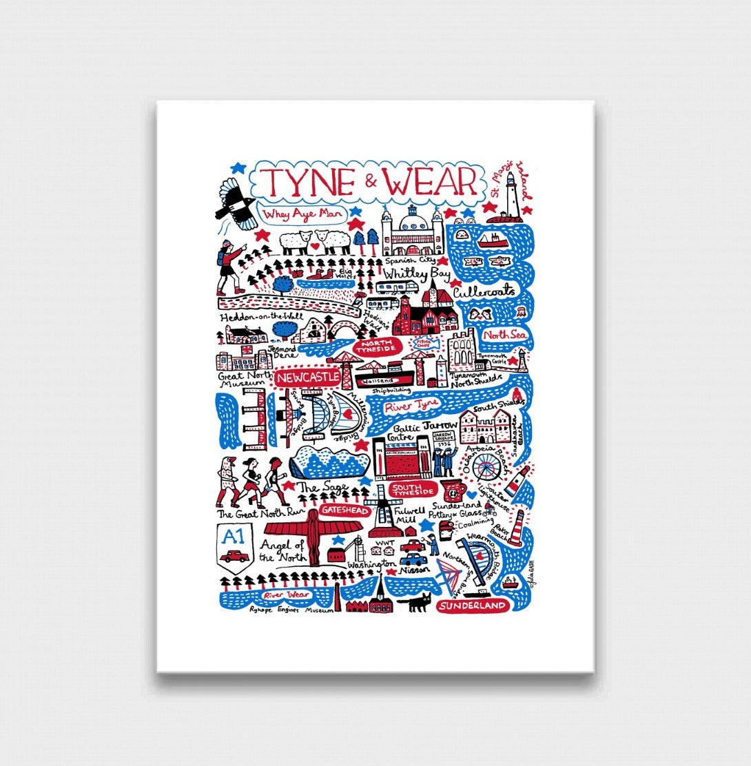 Tyne and Wear Art Print by Julia Gash