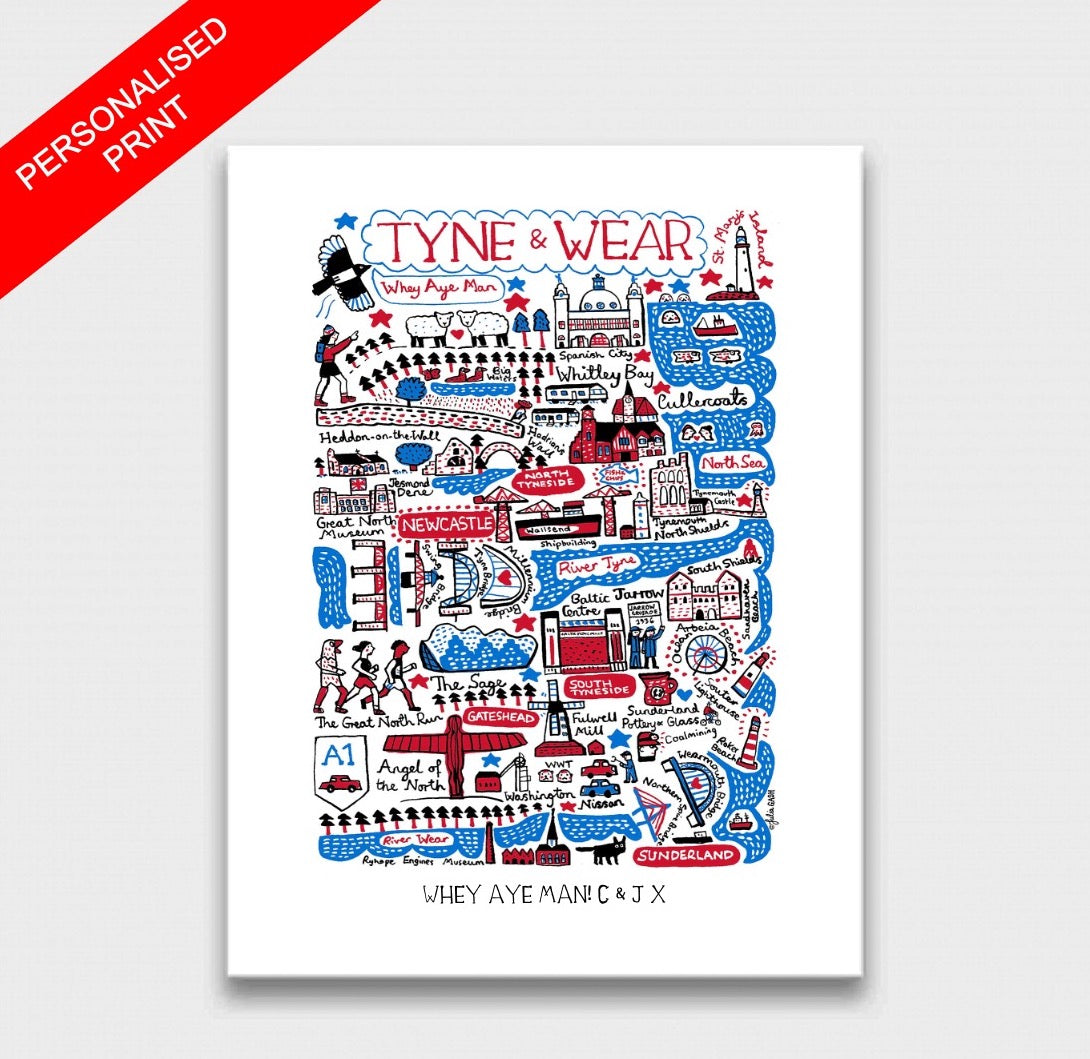 Tyne and Wear Art Print by Julia Gash