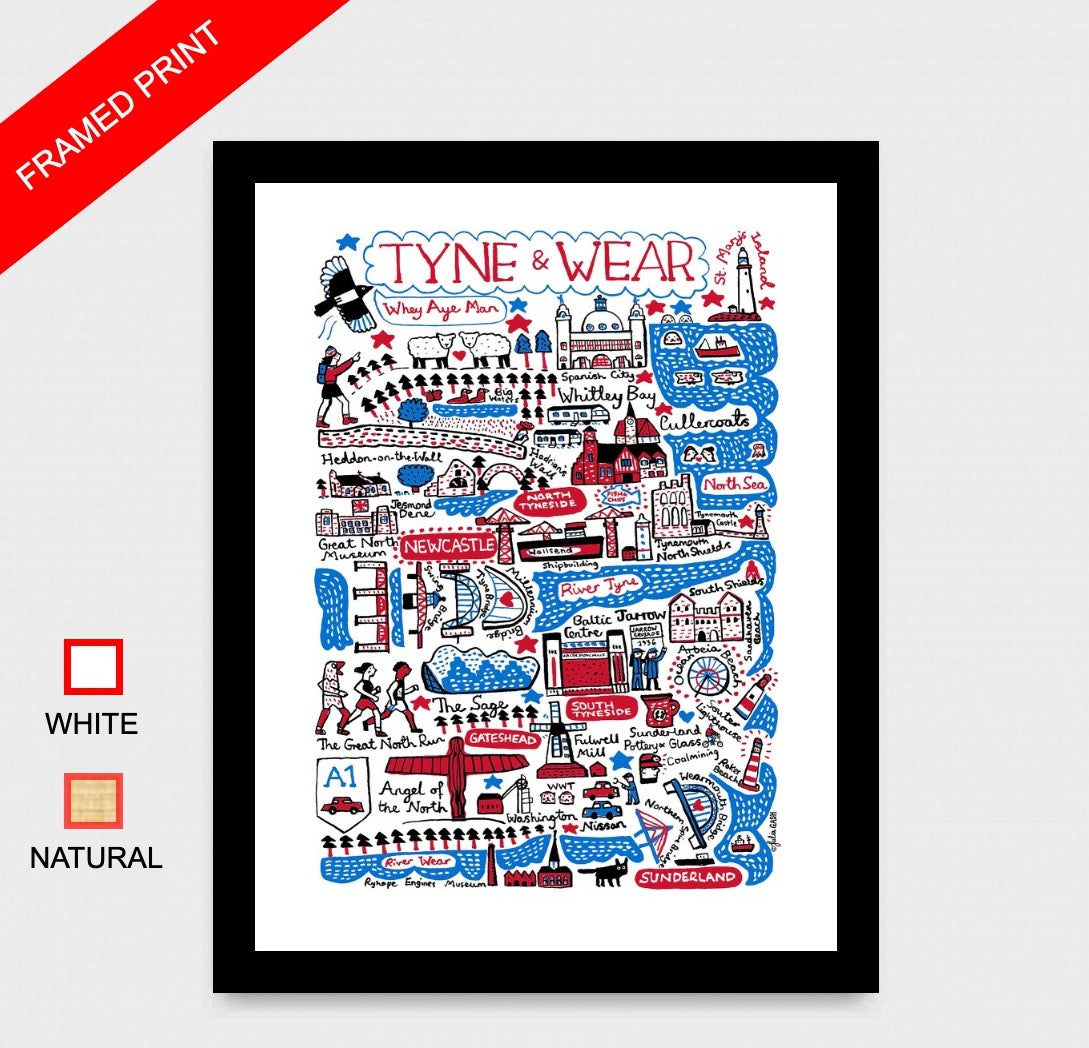 Tyne and Wear Art Print by Julia Gash