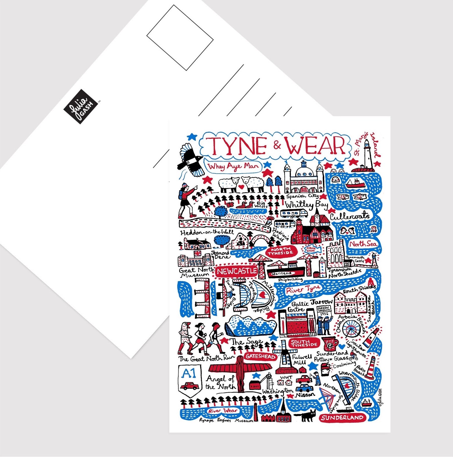 Tyne and Wear Postcard - Julia Gash