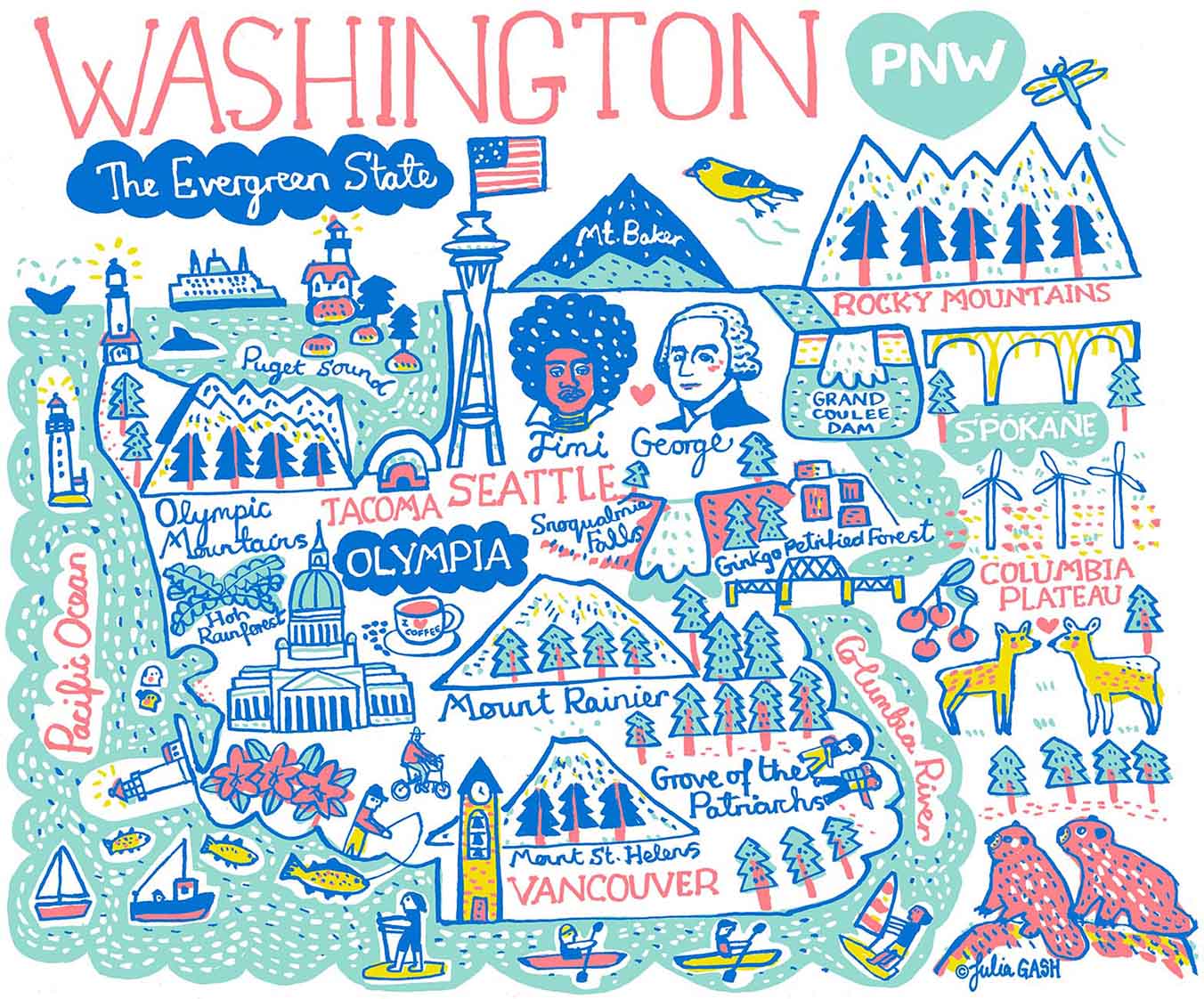 Washington Art Print - Julia Gash