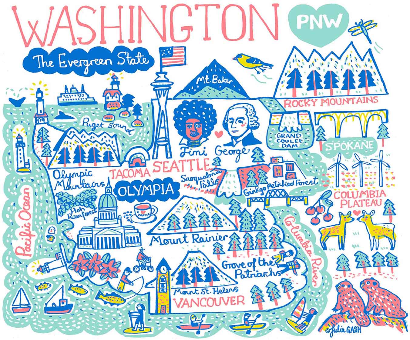 Washington Postcard - Julia Gash