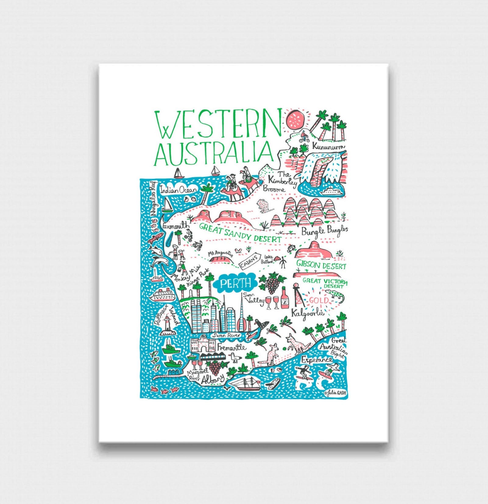 Western Australia Art Print - Julia Gash