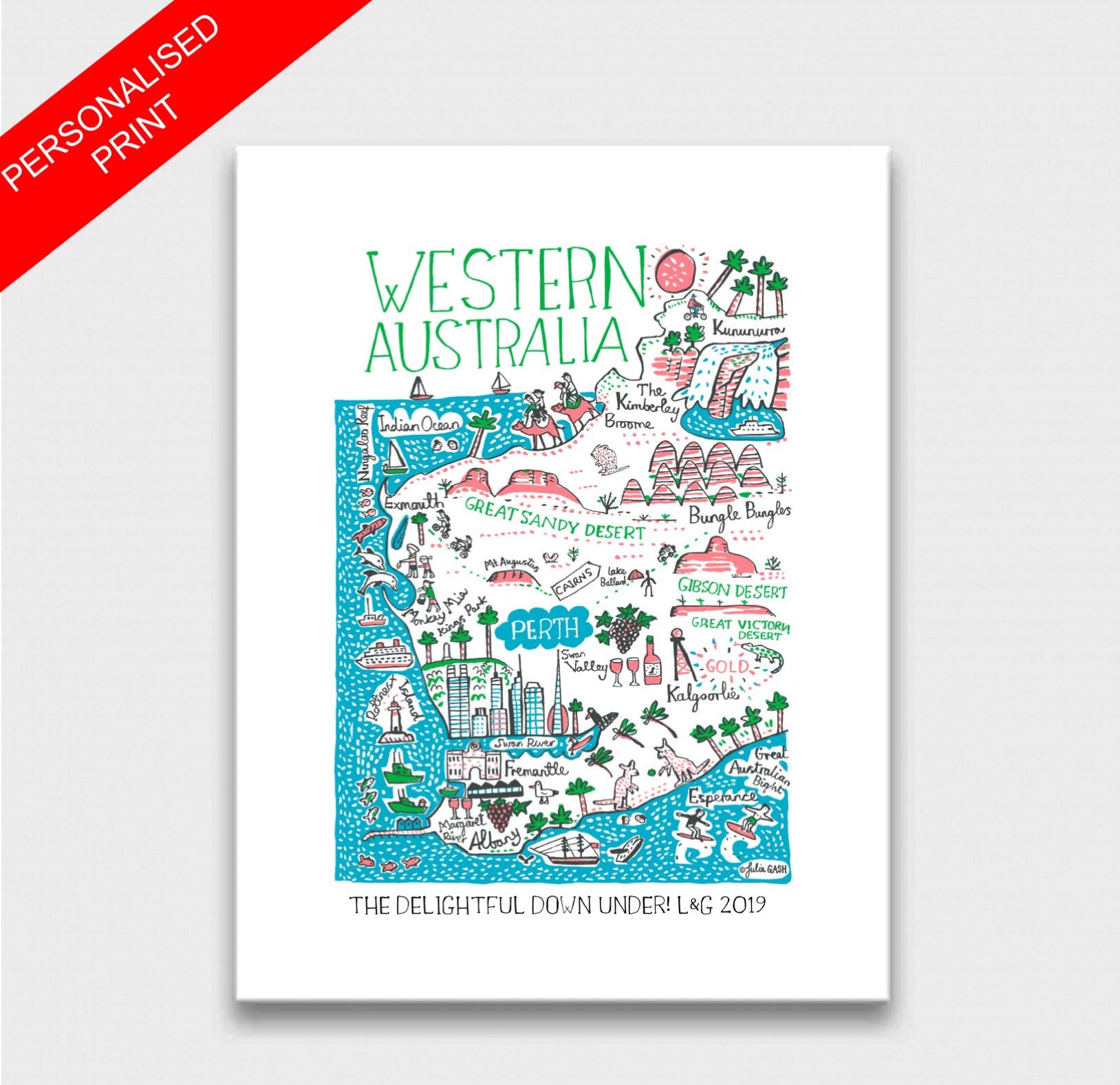Western Australia Art Print - Julia Gash