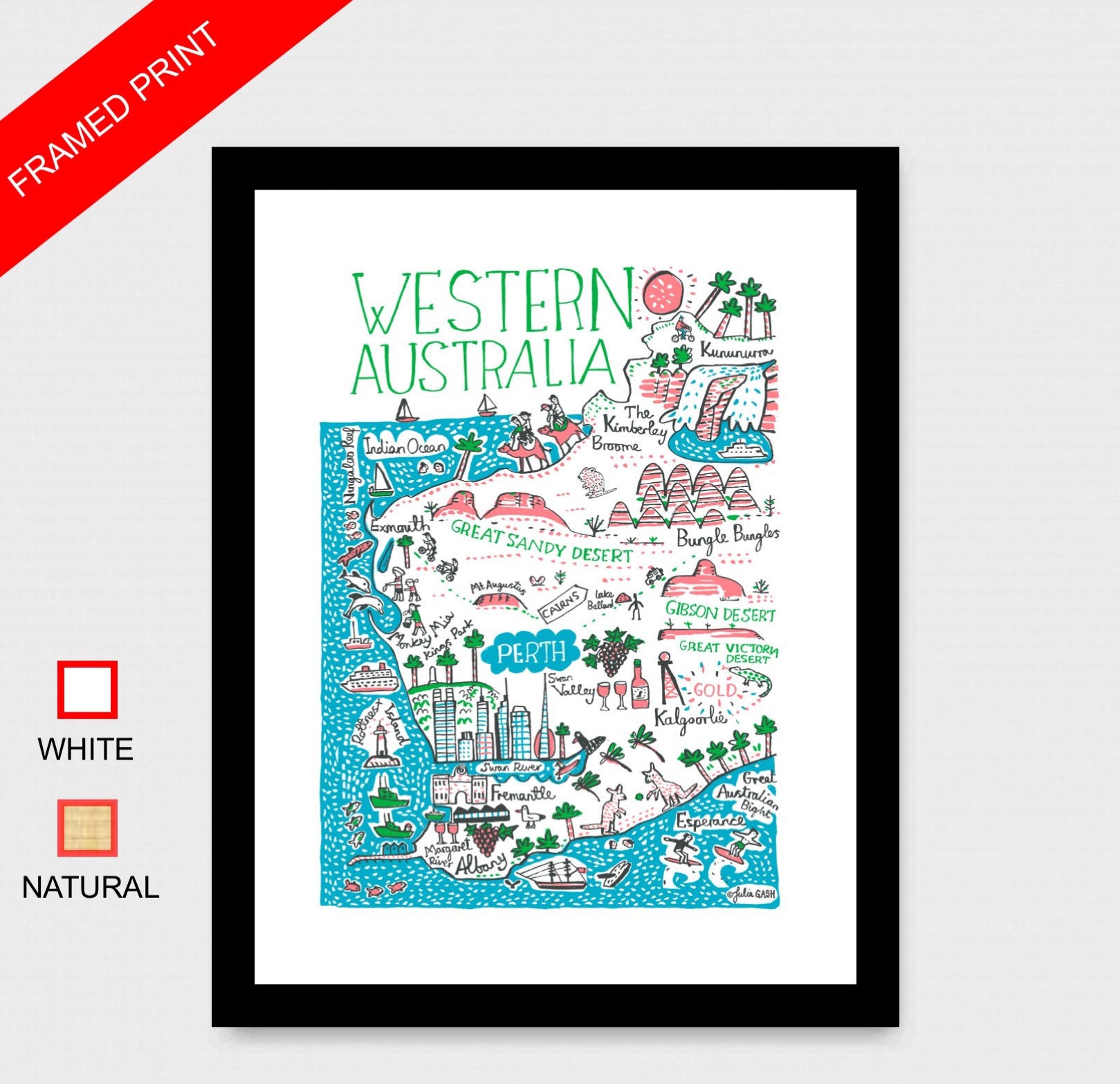 Western Australia Art Print - Julia Gash