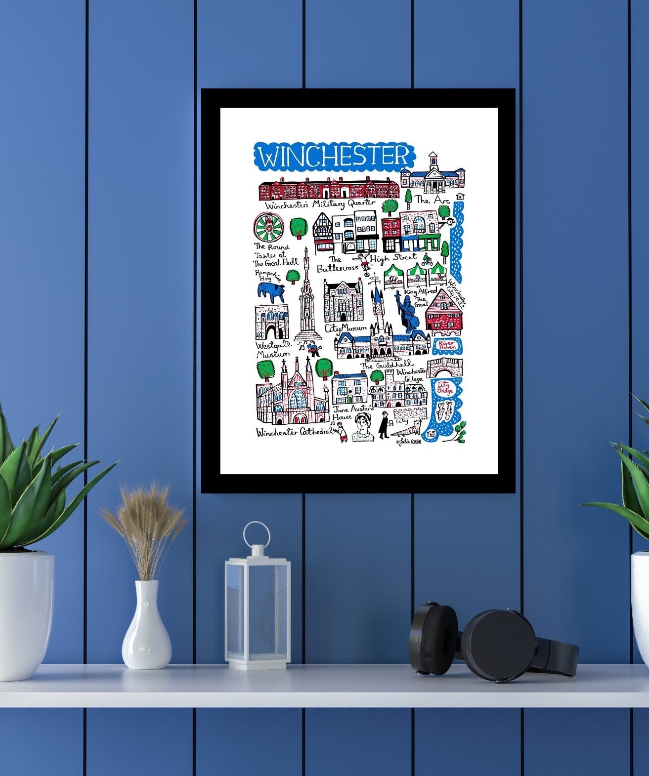 England Contemporary Travel Illustration by British Artist Julia Gash