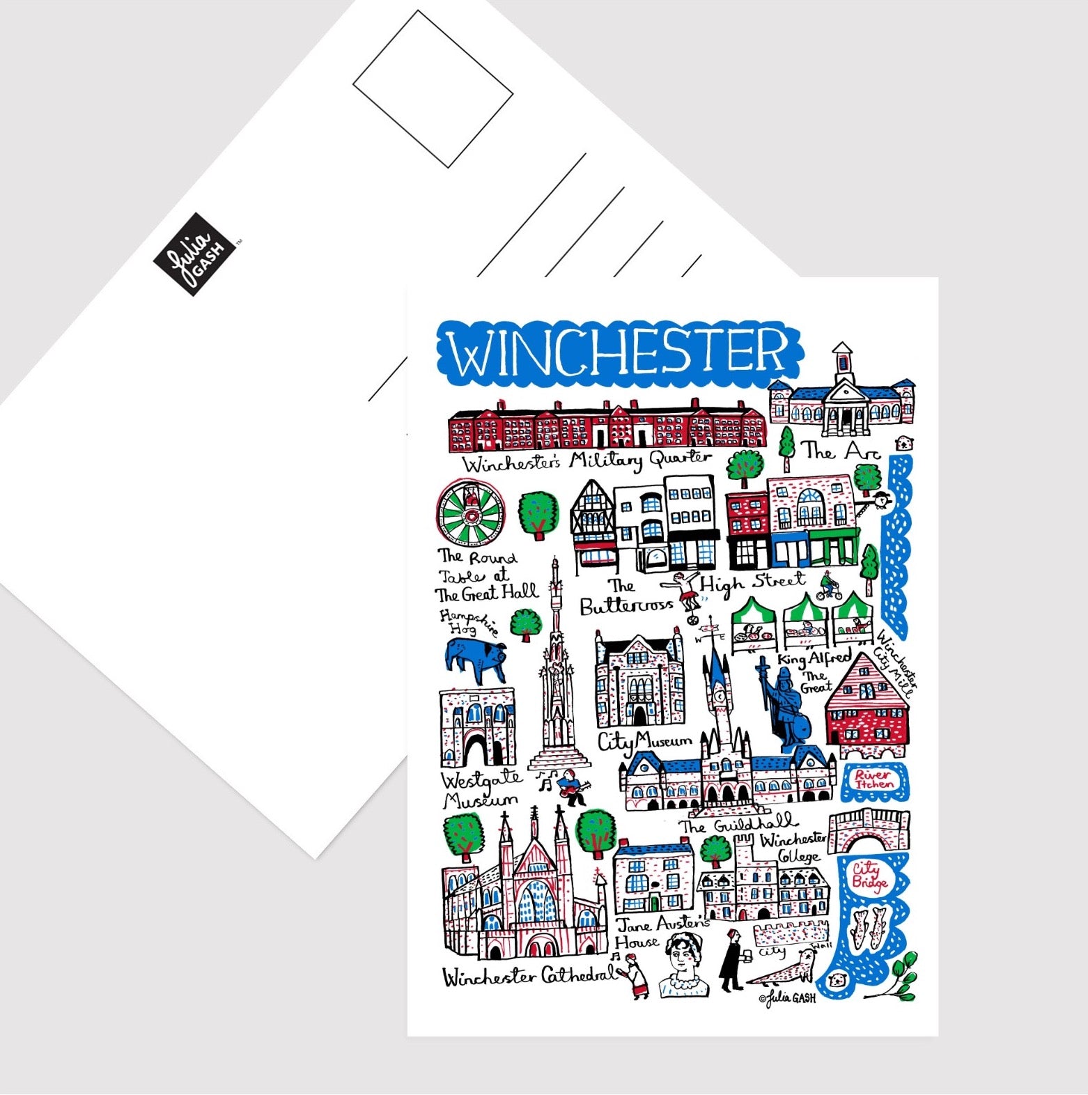 Winchester Postcard By Artist Julia Gash