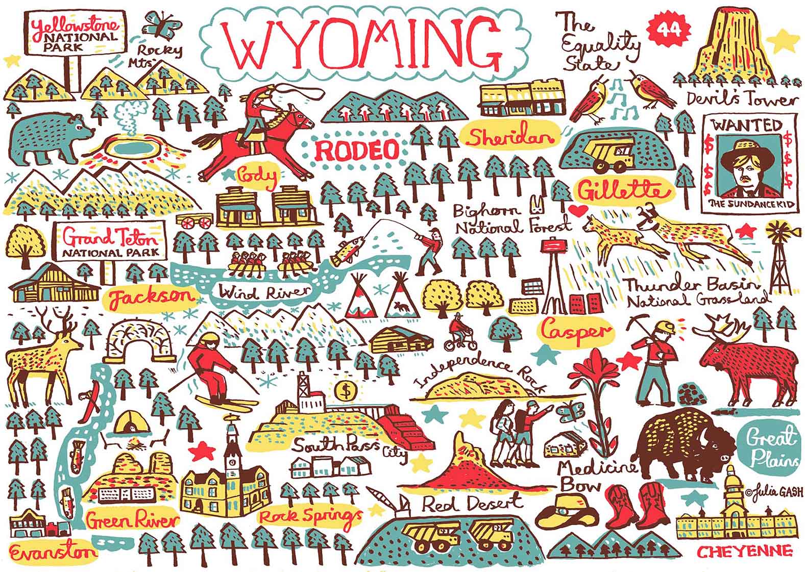 Wyoming Postcard - Julia Gash