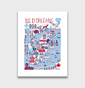 Ile D'Orleans Ste Francois Ste Laurent and St Jean Art Print - Julia Gash