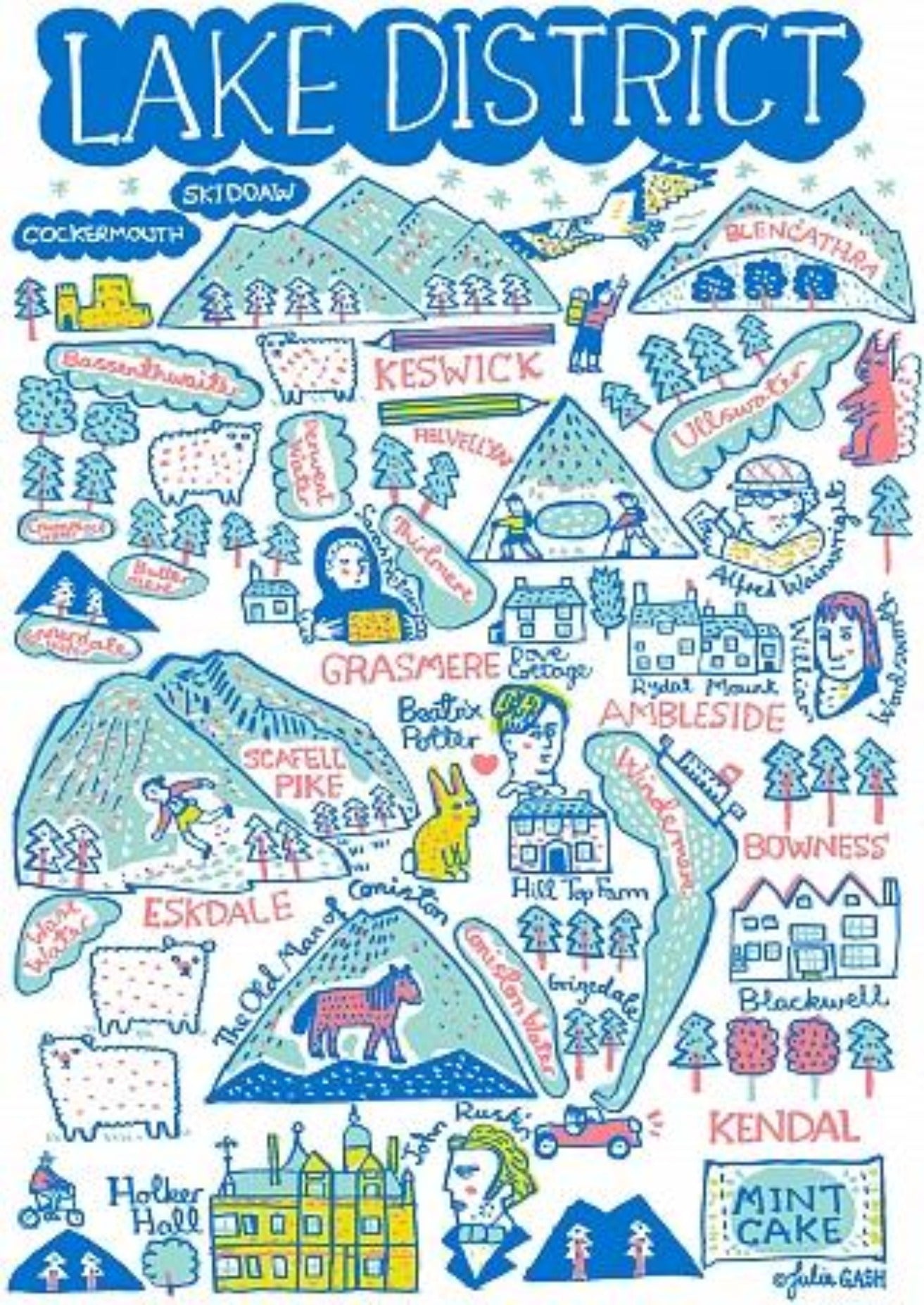 Lake District Art Print - Julia Gash