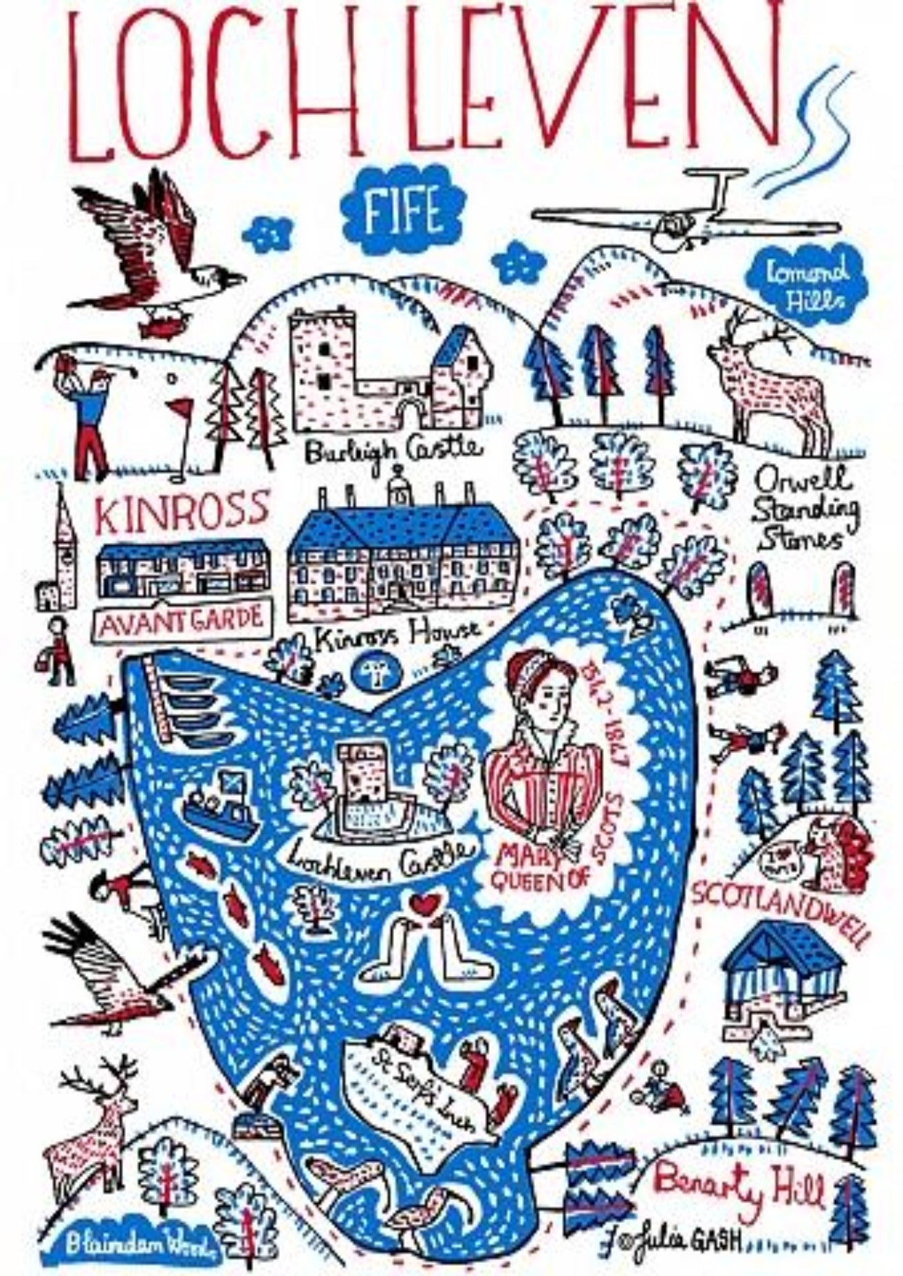 Loch Leven Postcard - Julia Gash