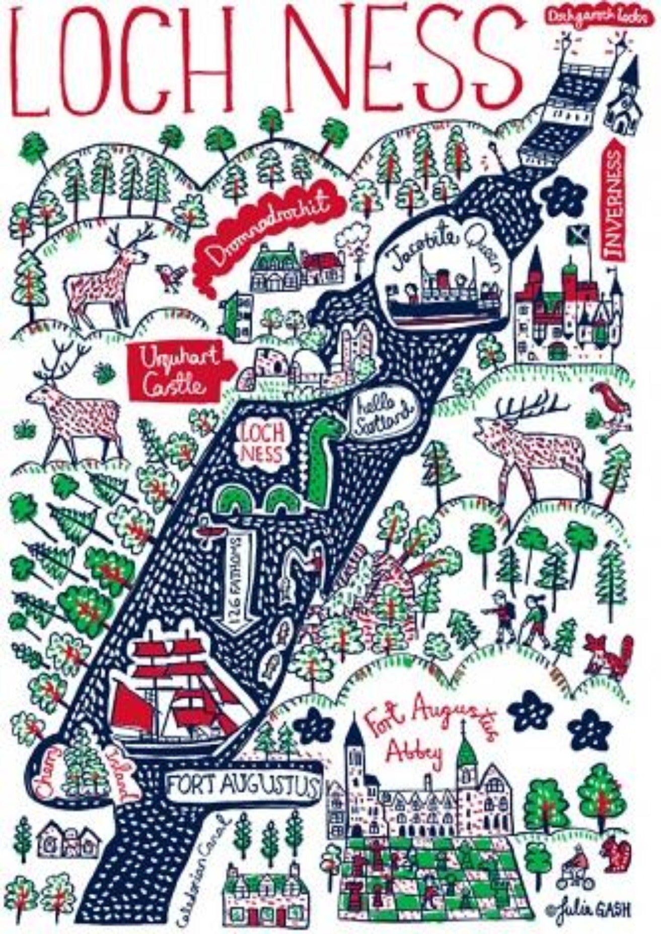 Loch Ness Scotland Art Print - Julia Gash