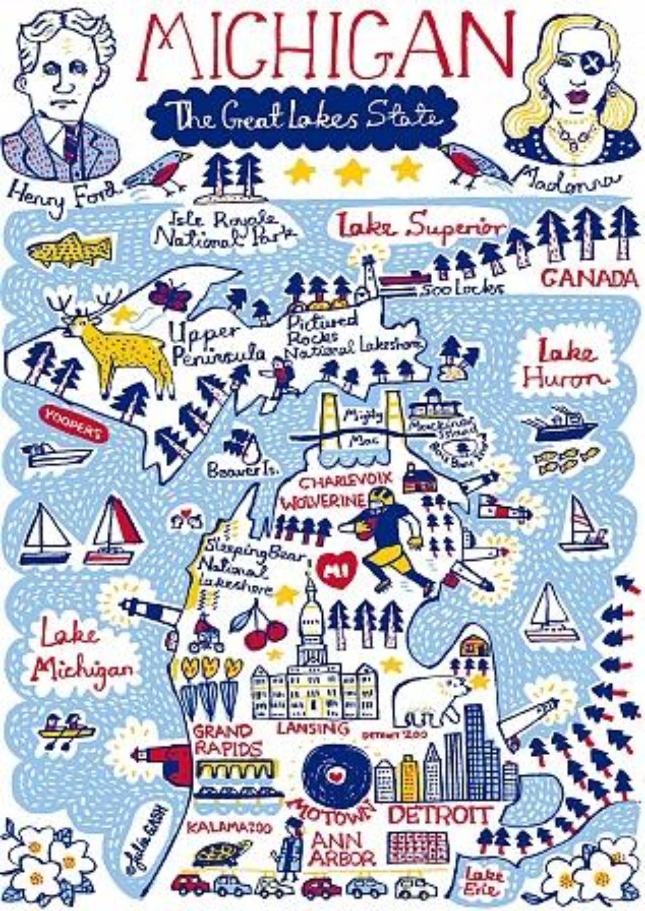 Michigan Art Print - Julia Gash