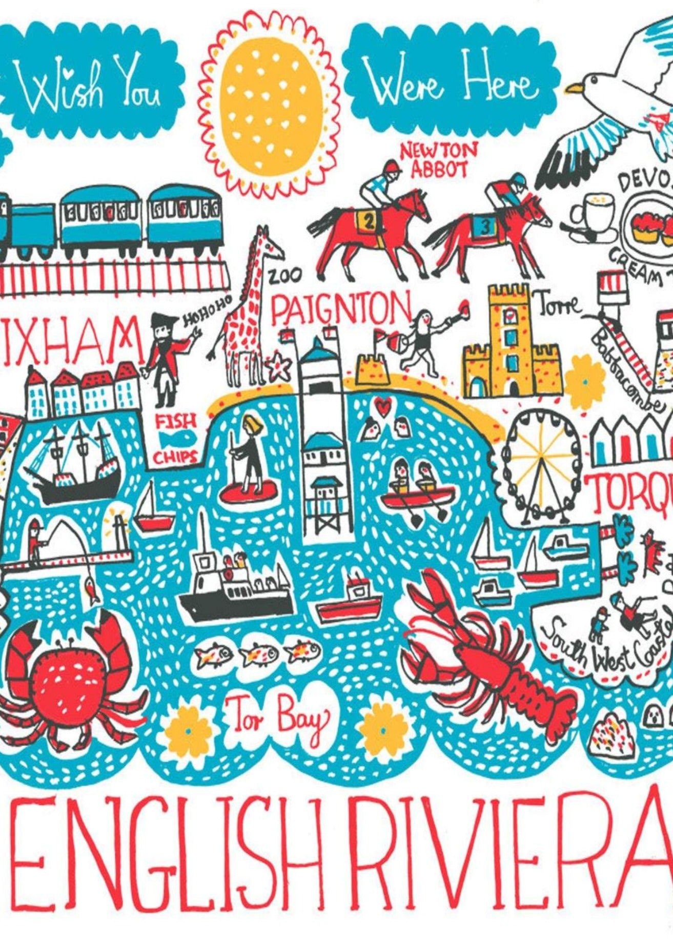 English Riviera Art Print - Julia Gash